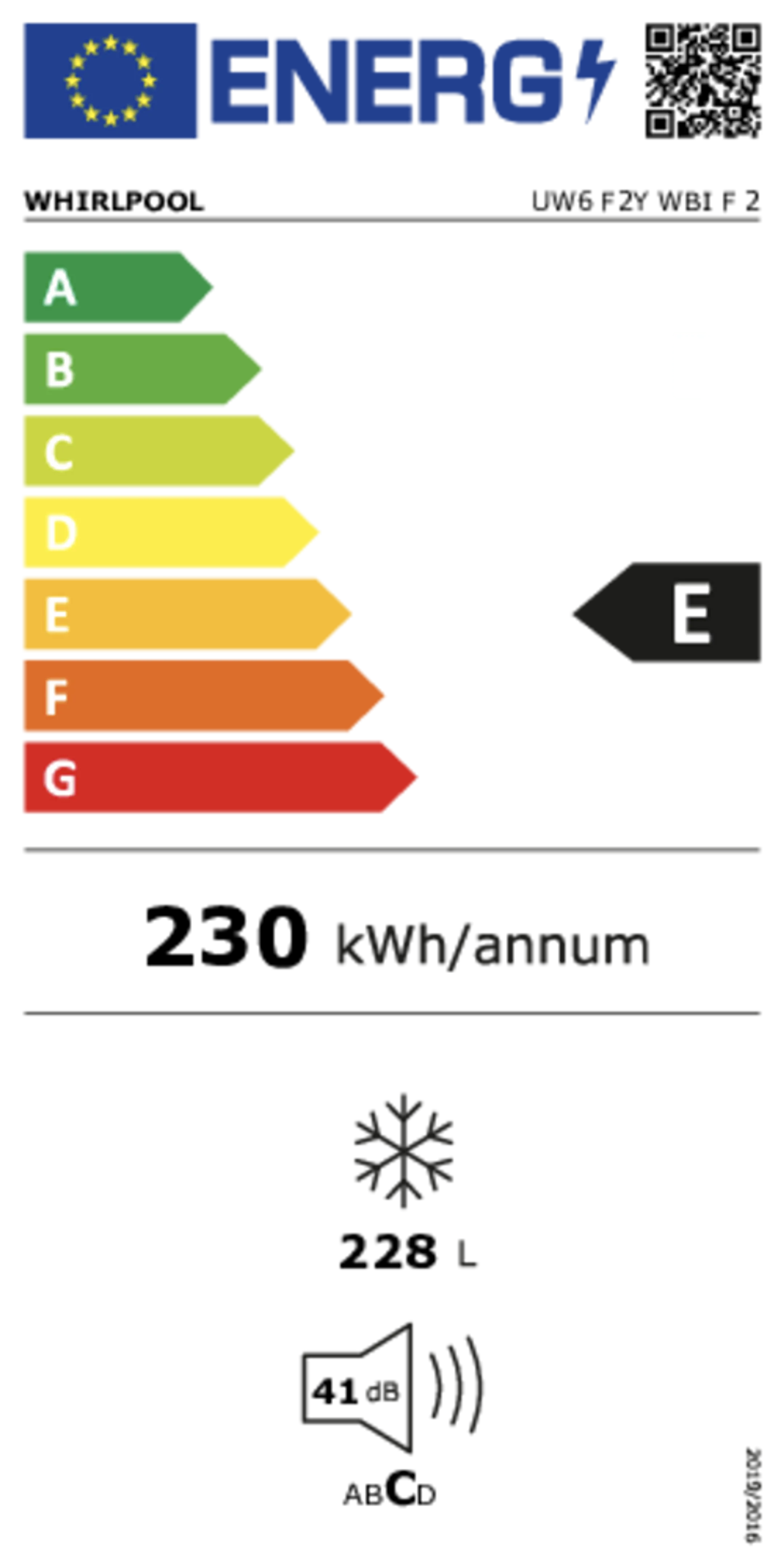 Whirlpool UW6 F2Y WBI F Freezer image