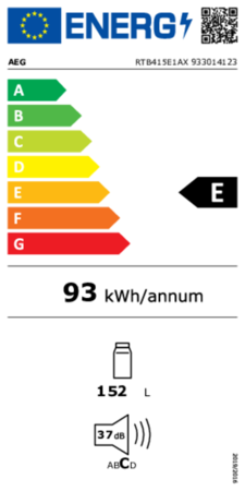 AEG Frigo RTB415E1AX OptiSpace