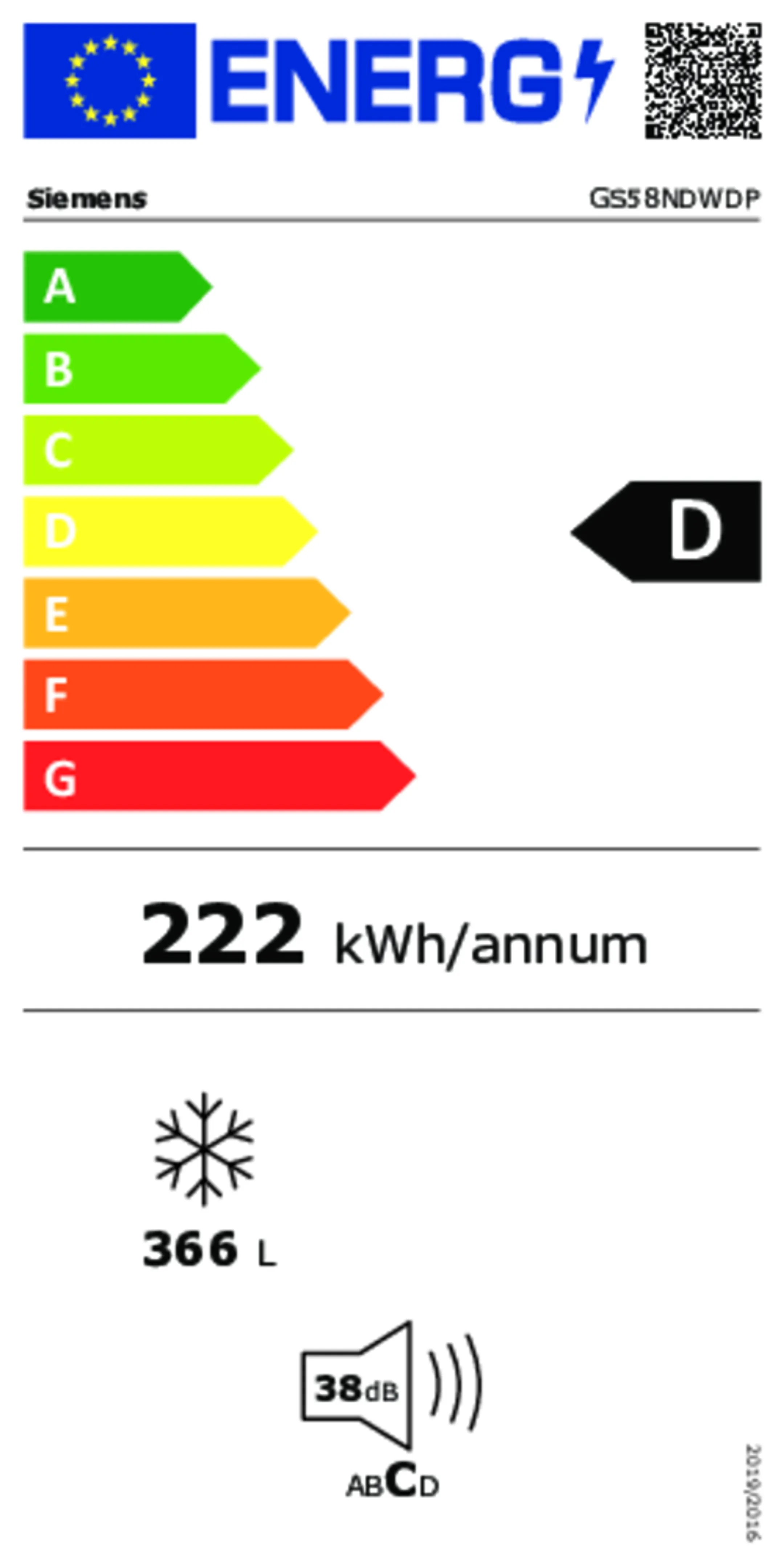 Siemens Gefrierschrank GS58NDWDP iQ500 No-frost  191 cm image