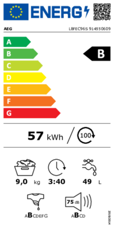AEG Lave-linge L8FEC96S ÖKOMix