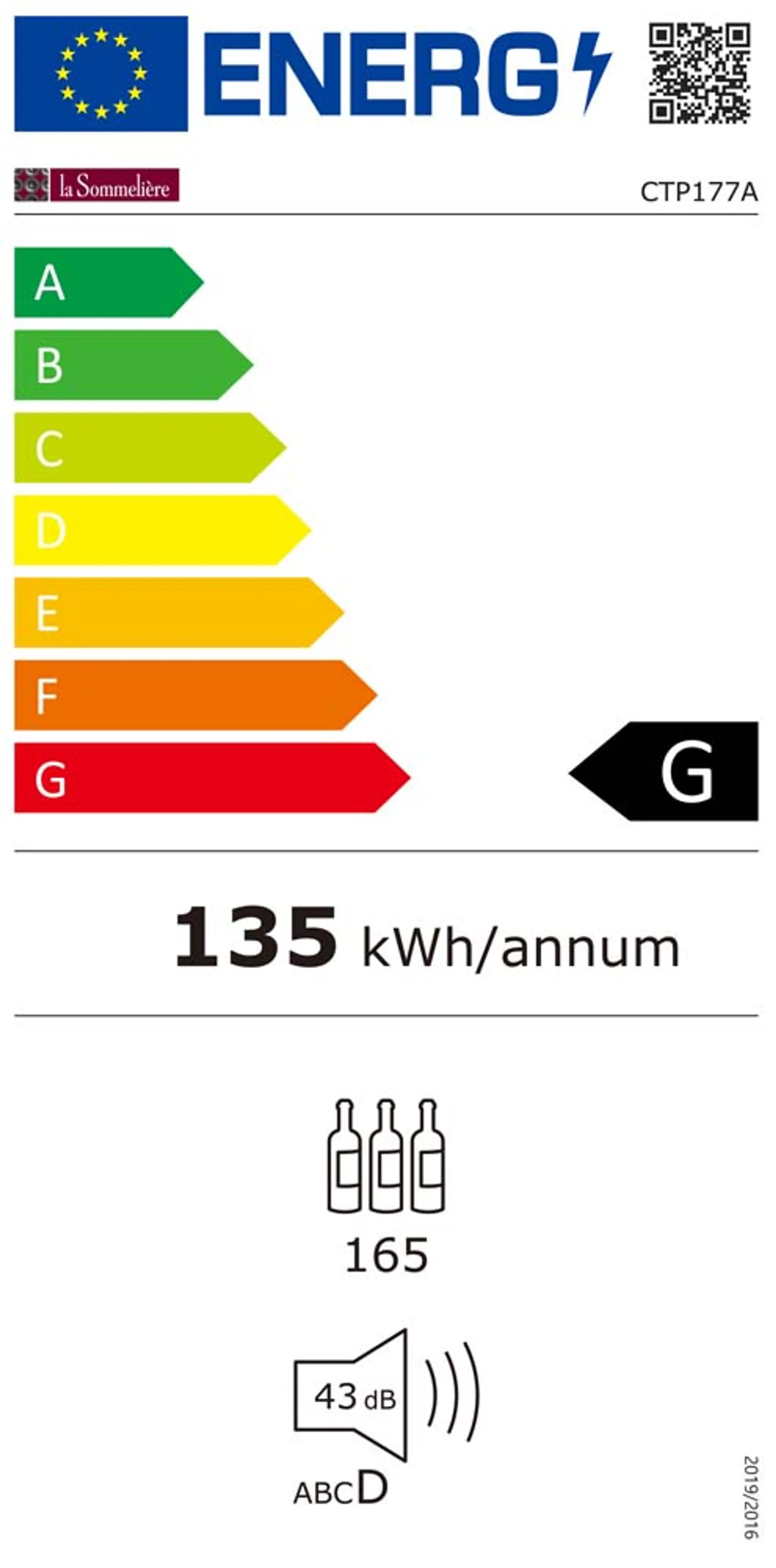 La Sommelière Aging Wine cellar CTP177A image