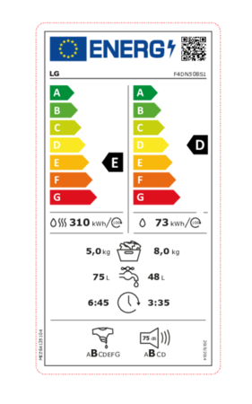 LG Lave-linge séchant F4DN508S1