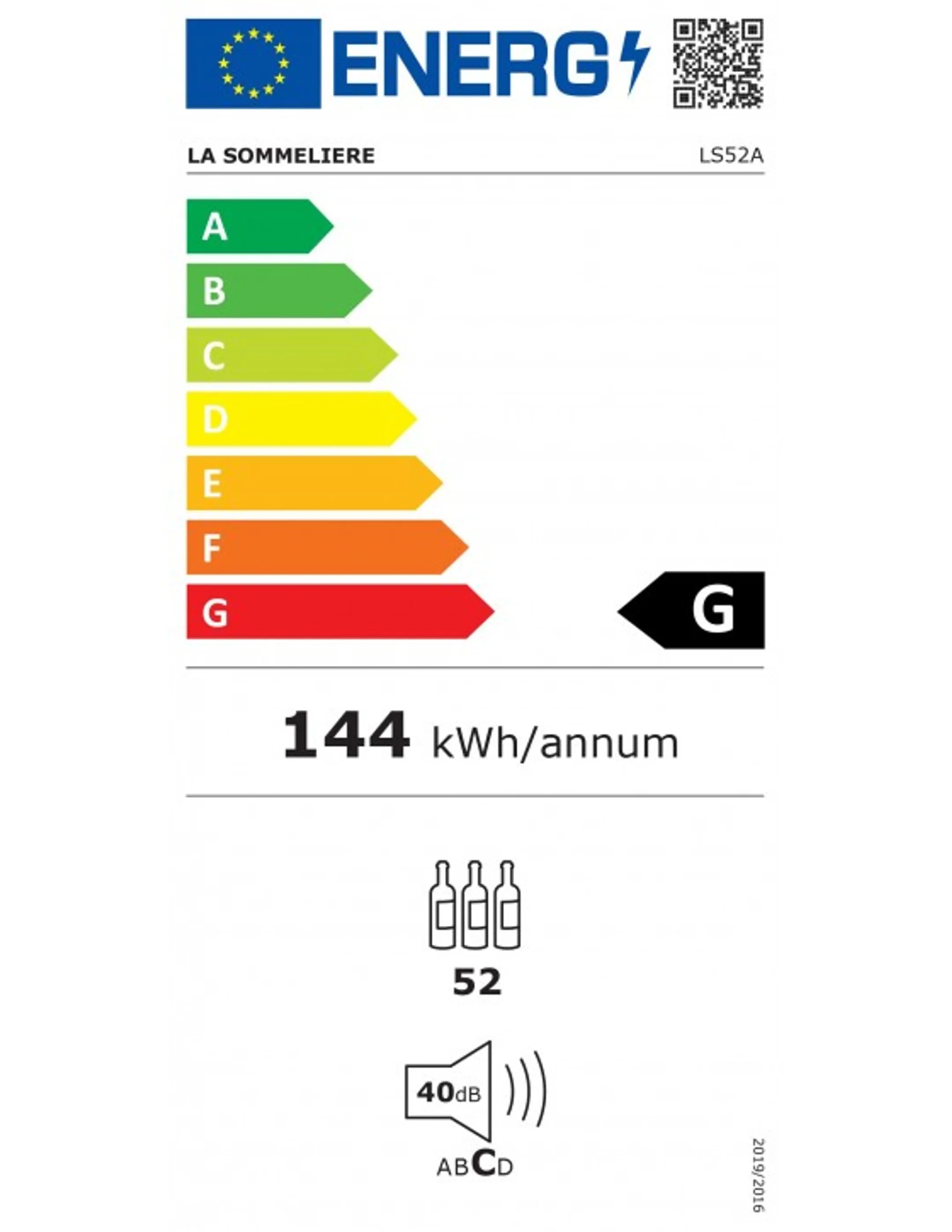 La Sommelière Wine cellar LS52BLACK image