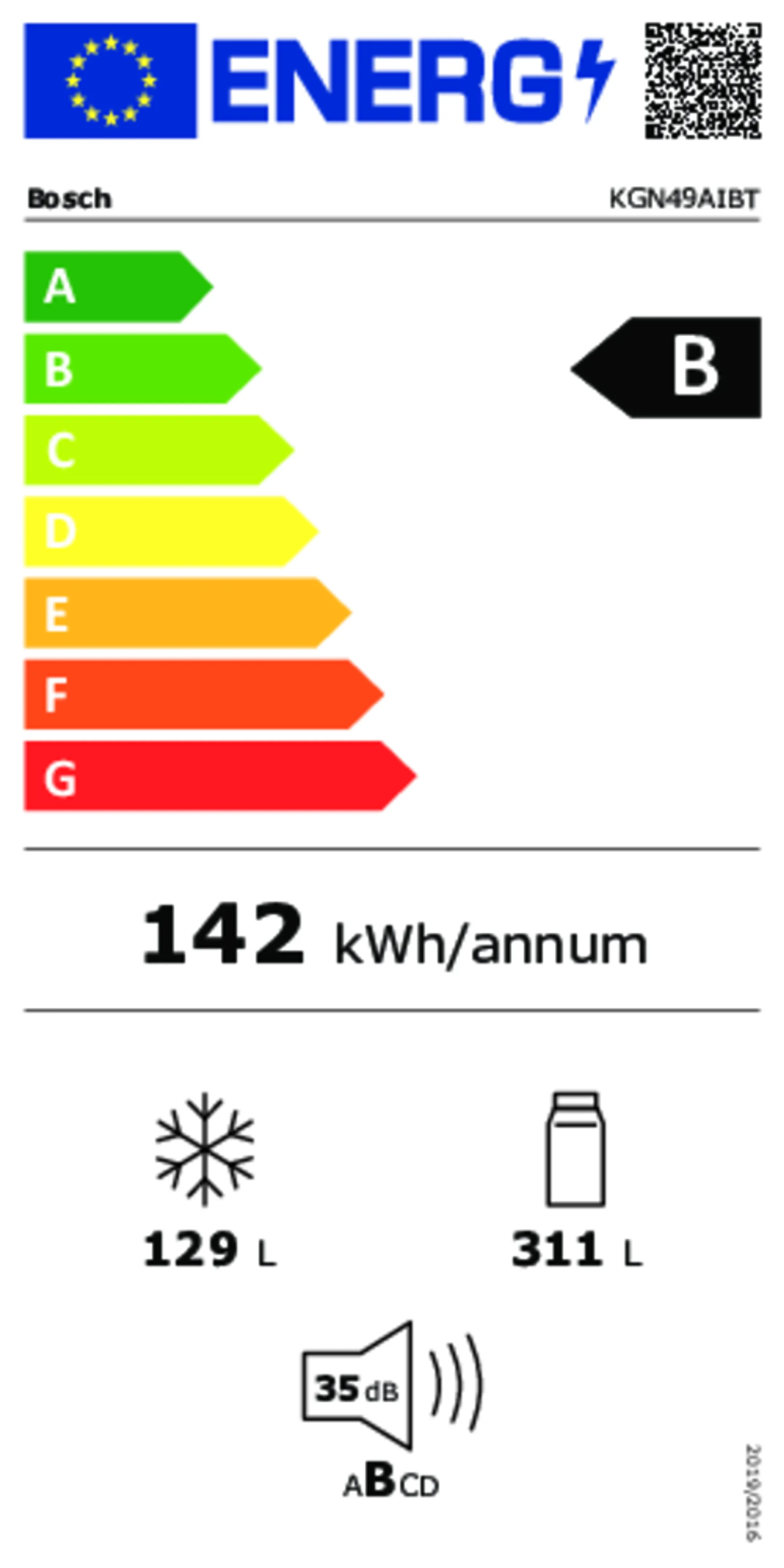 Bosch Combi frigo congélateur KGN49AIBT image