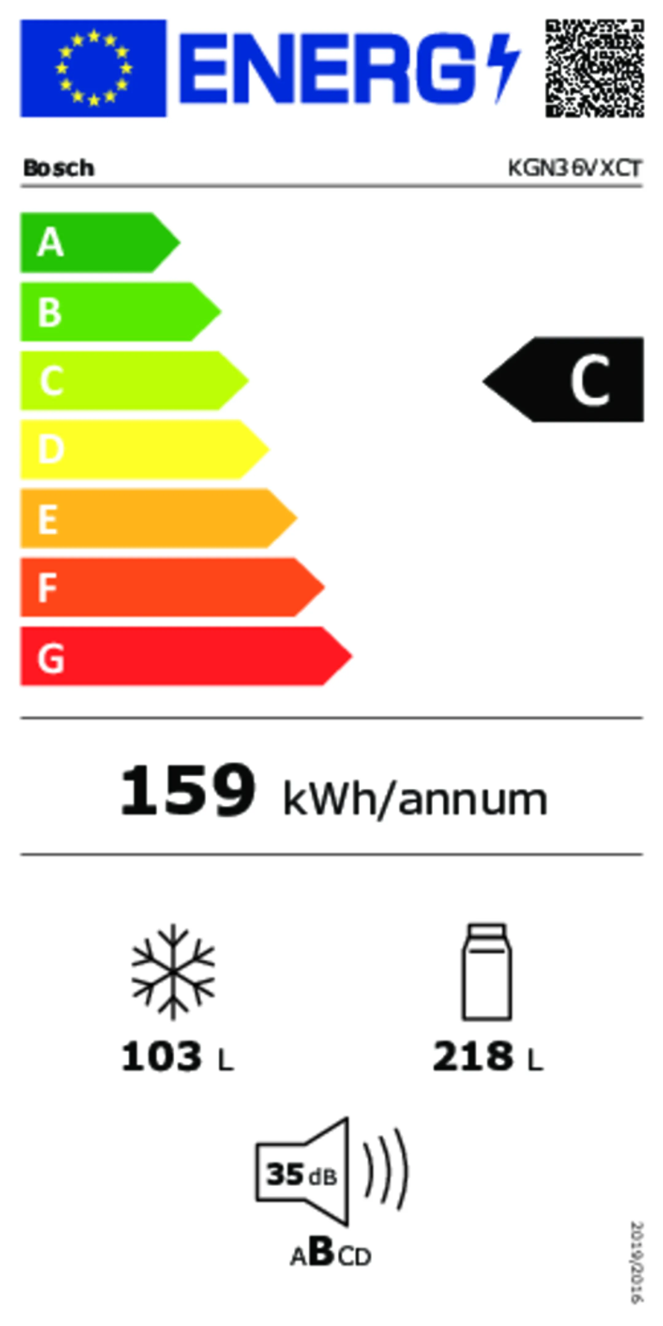 Bosch Kühl-/Gefrierkombi KGN36VXCT image