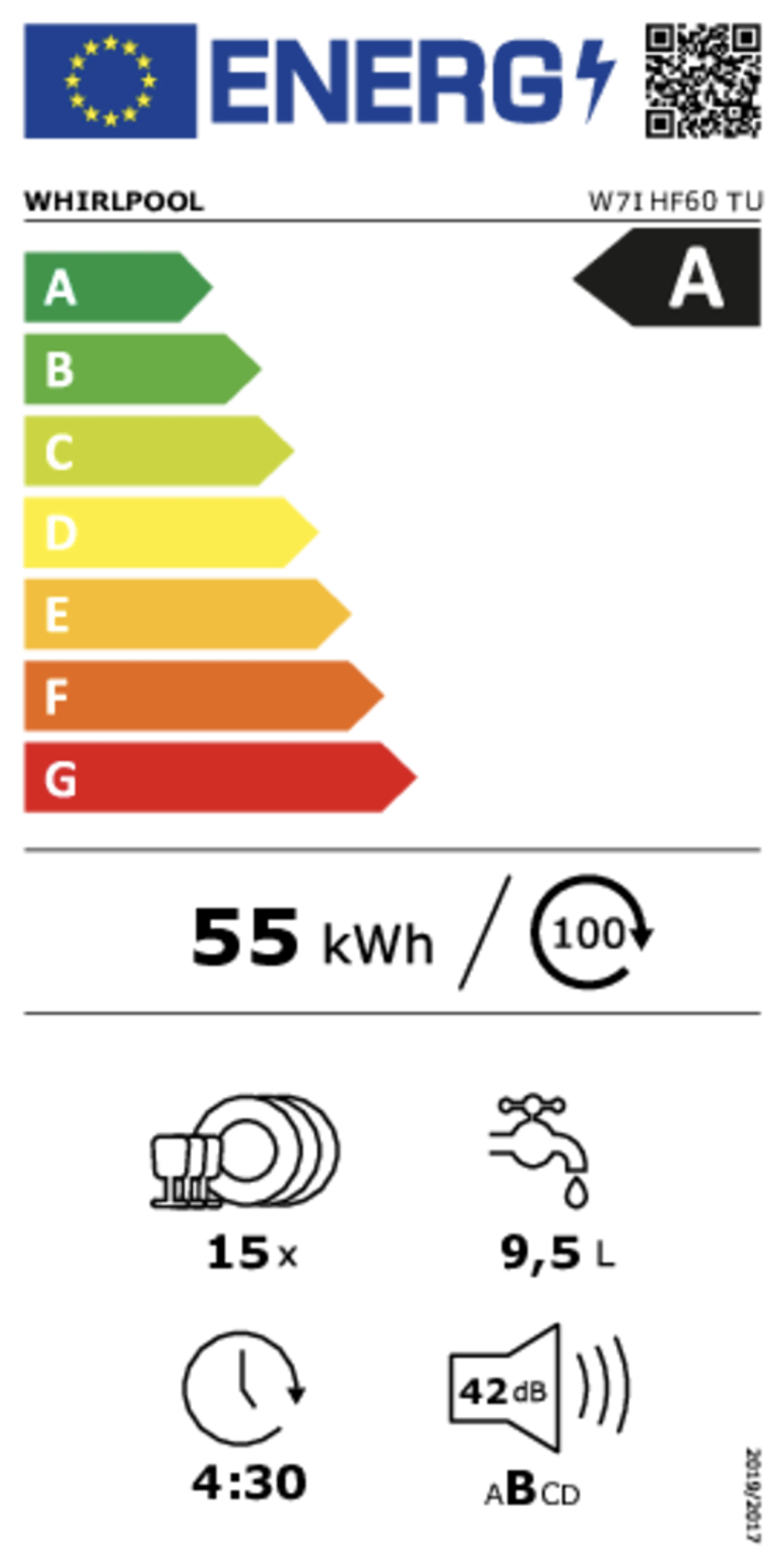 Whirlpool Lave-vaisselle encastrable MaxiSpace -W7IHF60TU image
