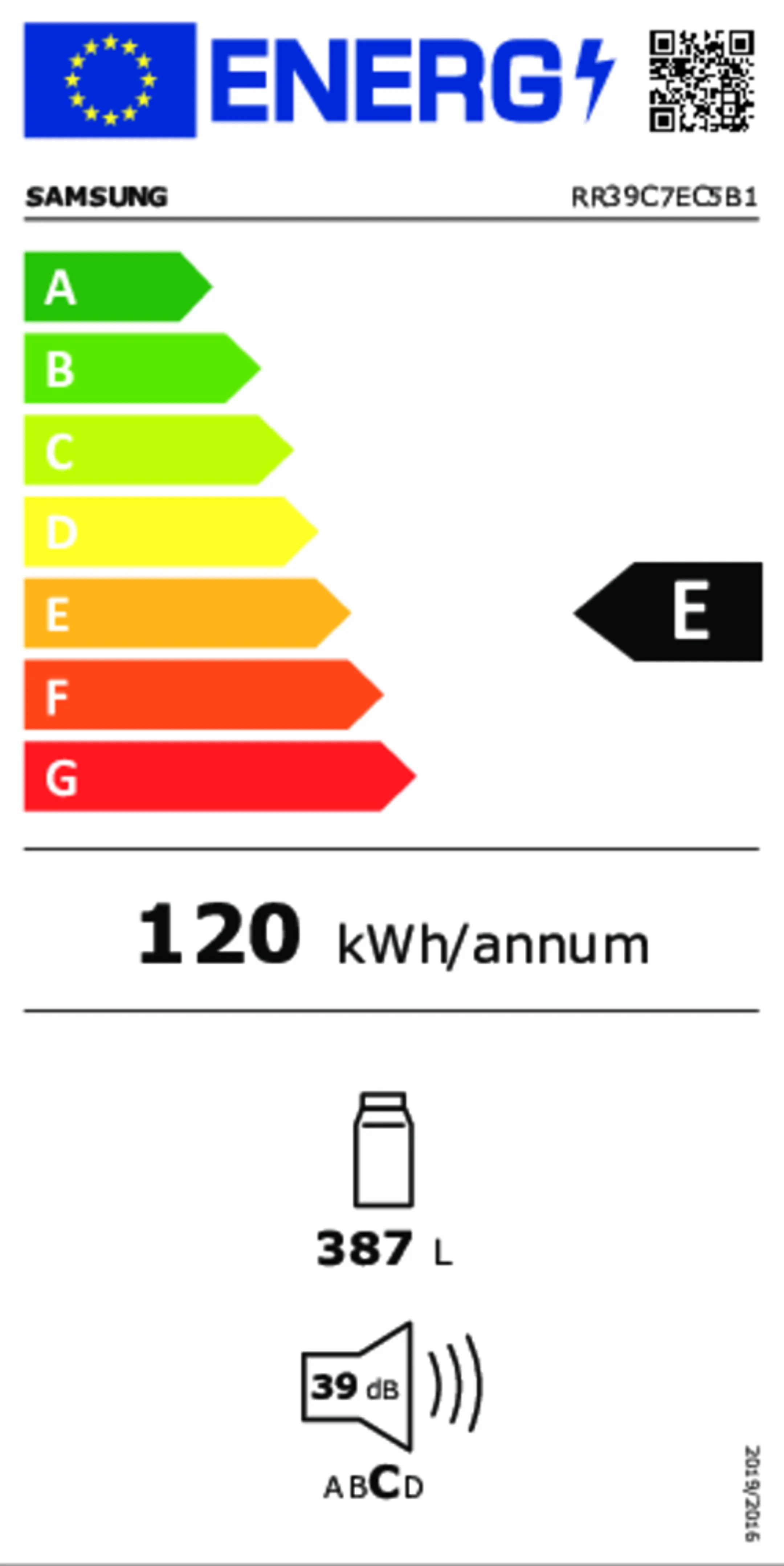 Samsung RR39C7EC5B1 WiFi Fridge image