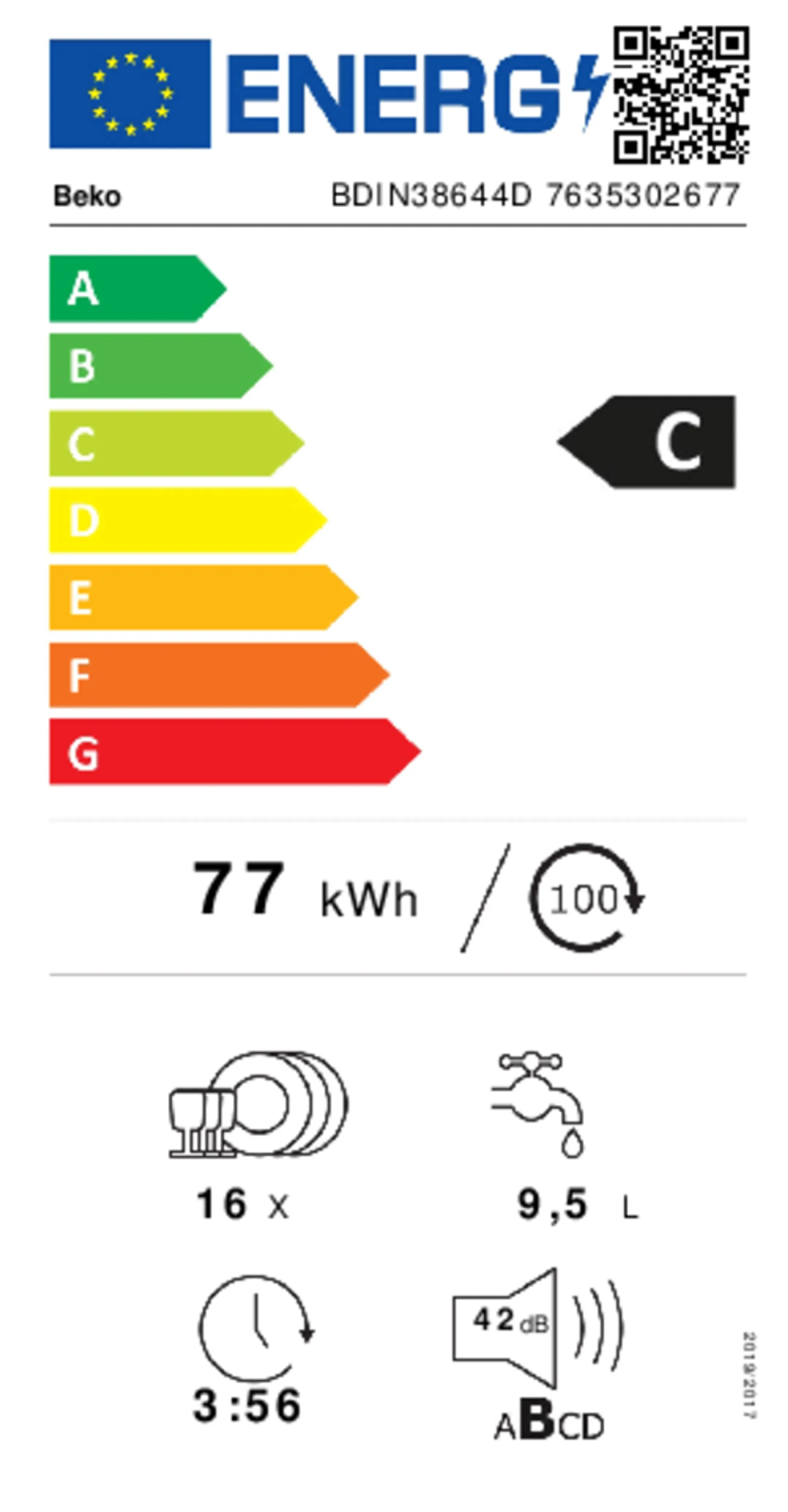 Beko Lave-vaisselle encastrable BDIN38644D image