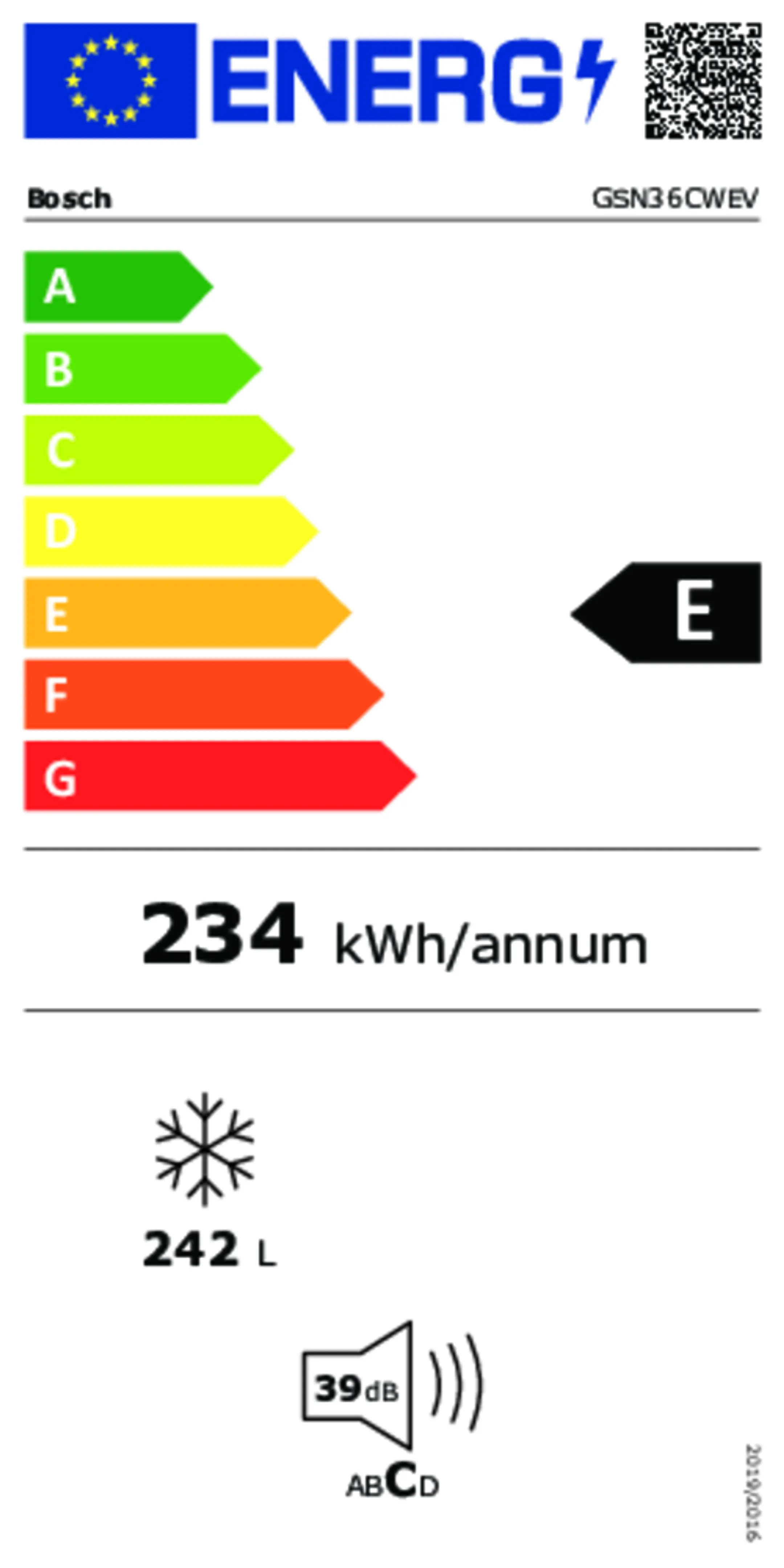 Bosch Gefrierschrank Serie 4 GSN36CWEV image