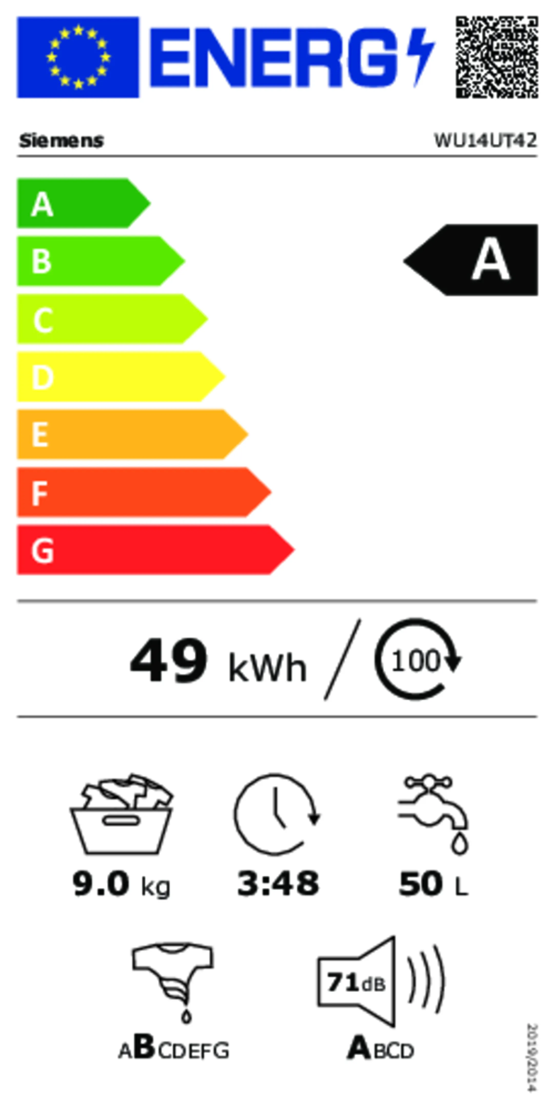 Siemens Waschmaschine iQ500 WU14UT42 image