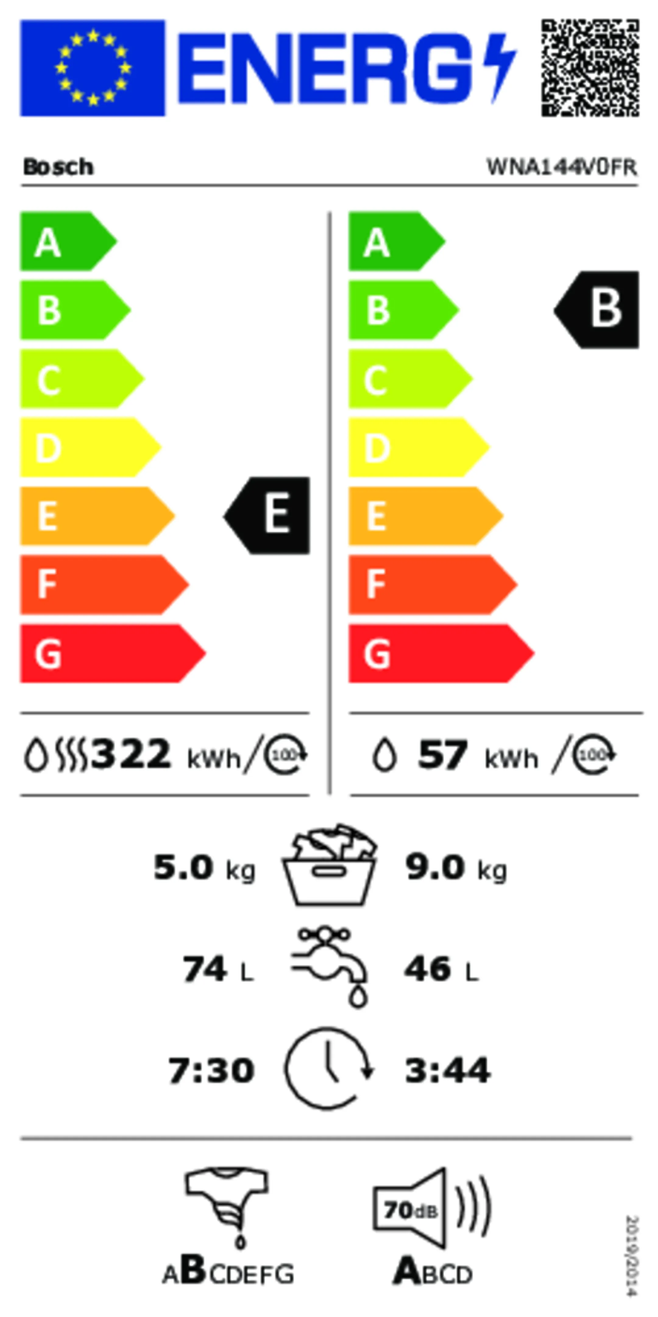 Bosch Washer-dryer Series 4 WNA144V0EN image