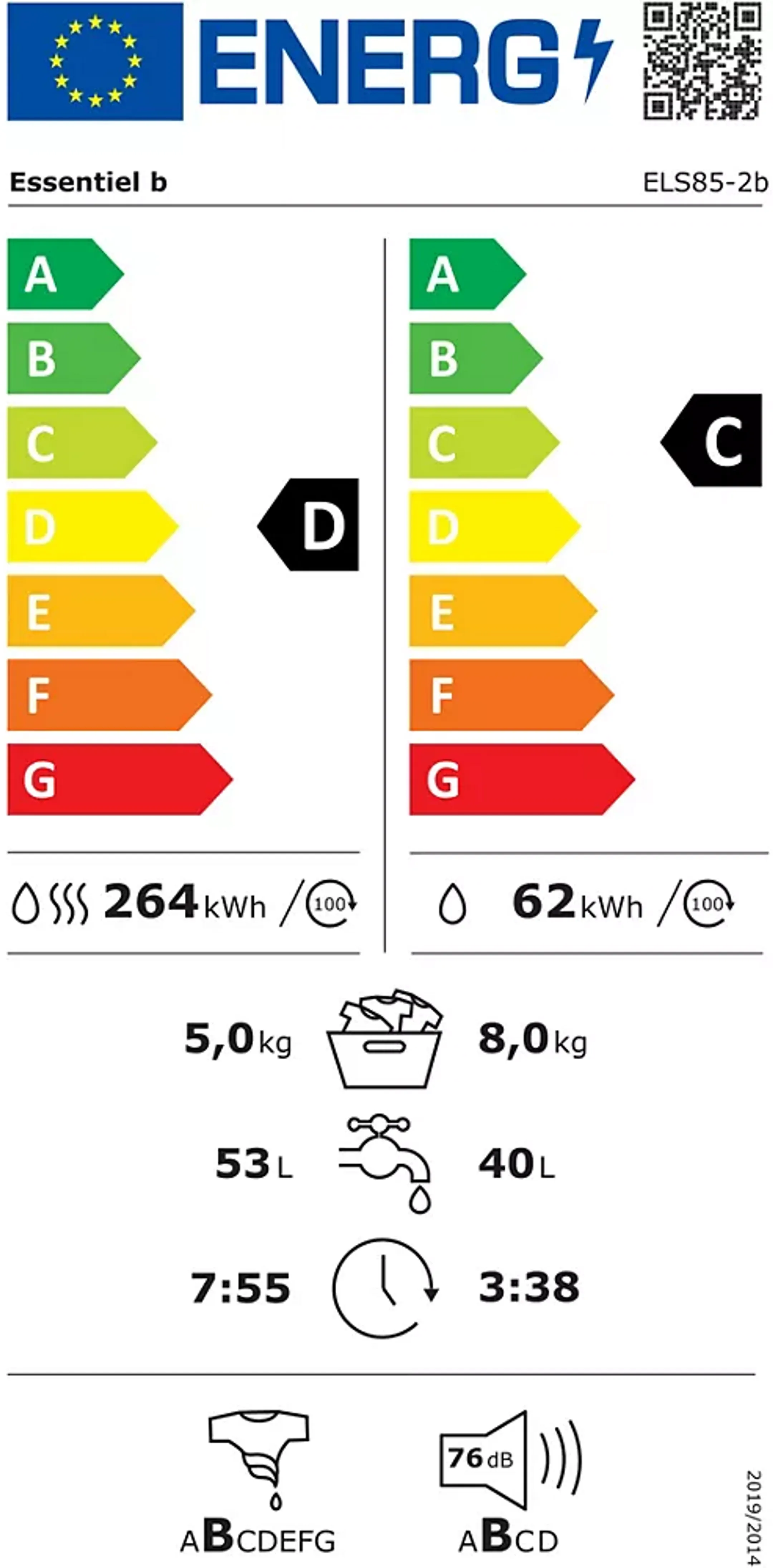 ESSENTIEL-B Washer-dryer ELS85-2b image