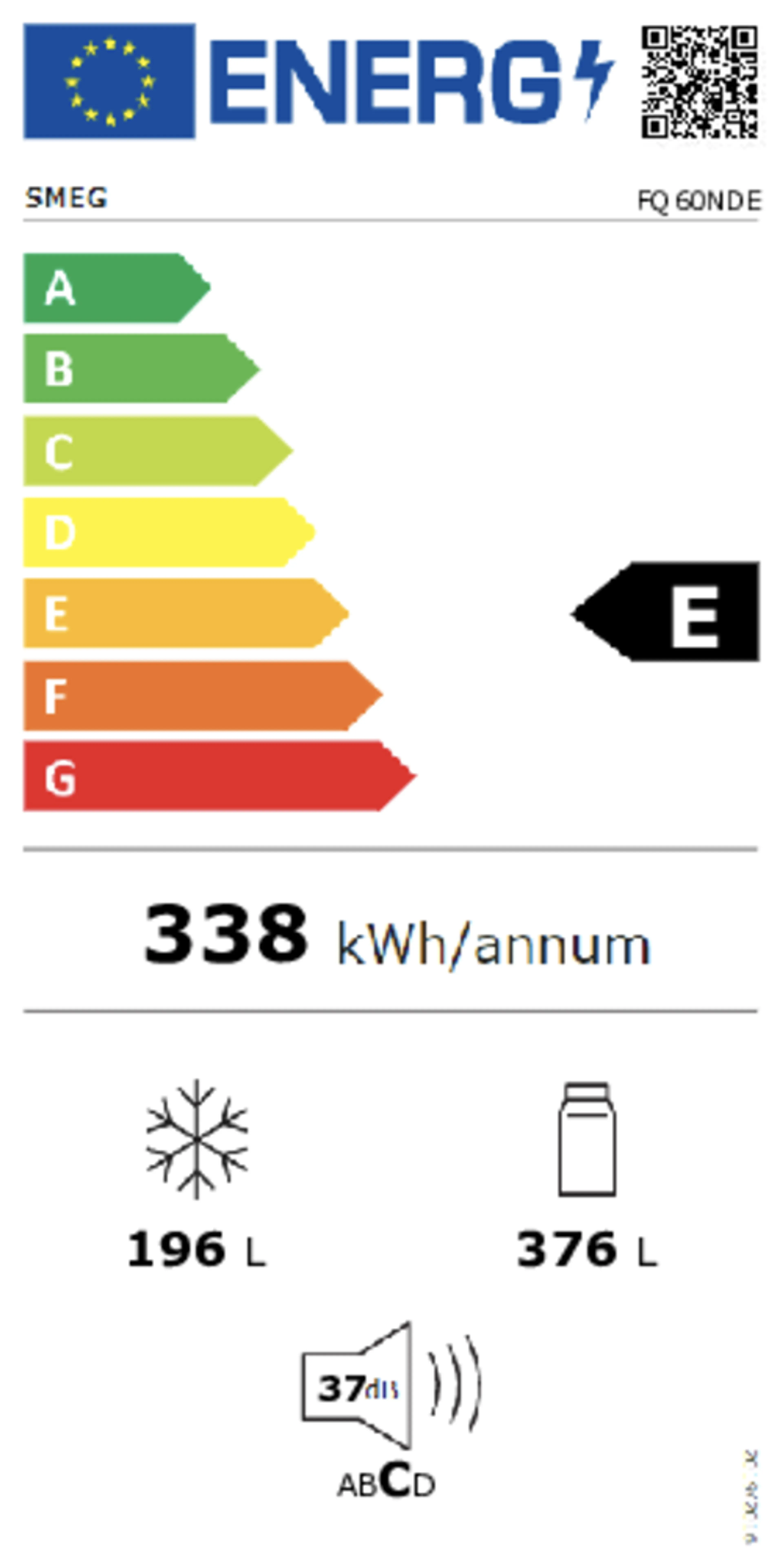 Smeg Frigo américain FQ60NDE - Noir image