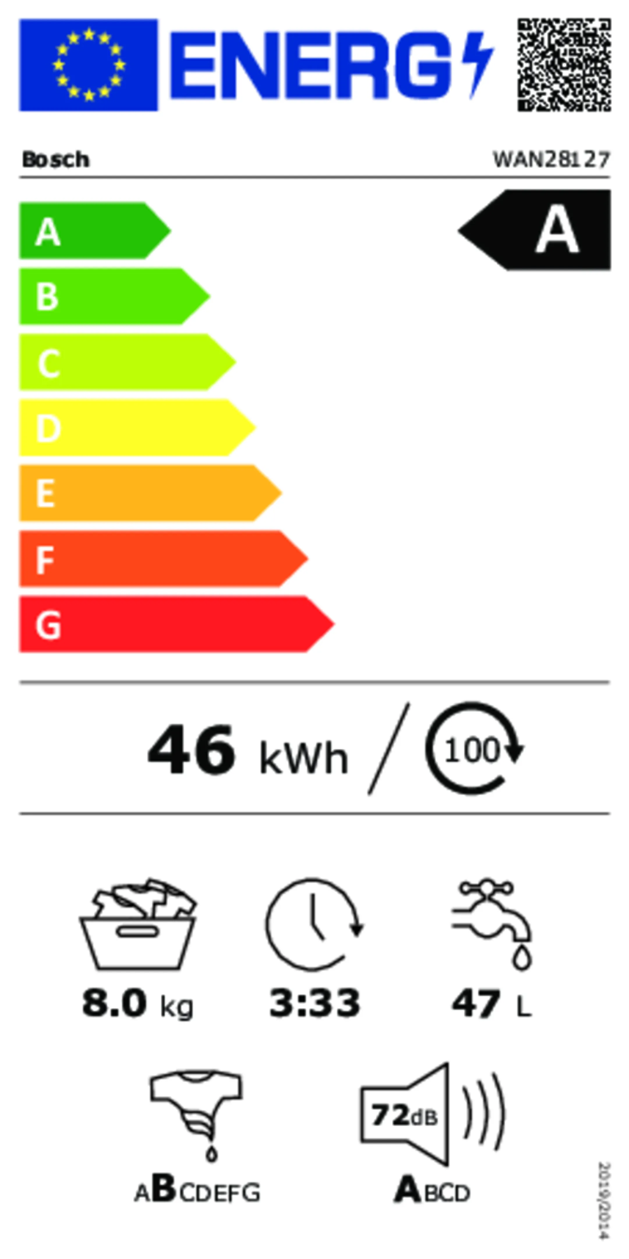 Bosch Washing machine Serie 4 WAN28127 image