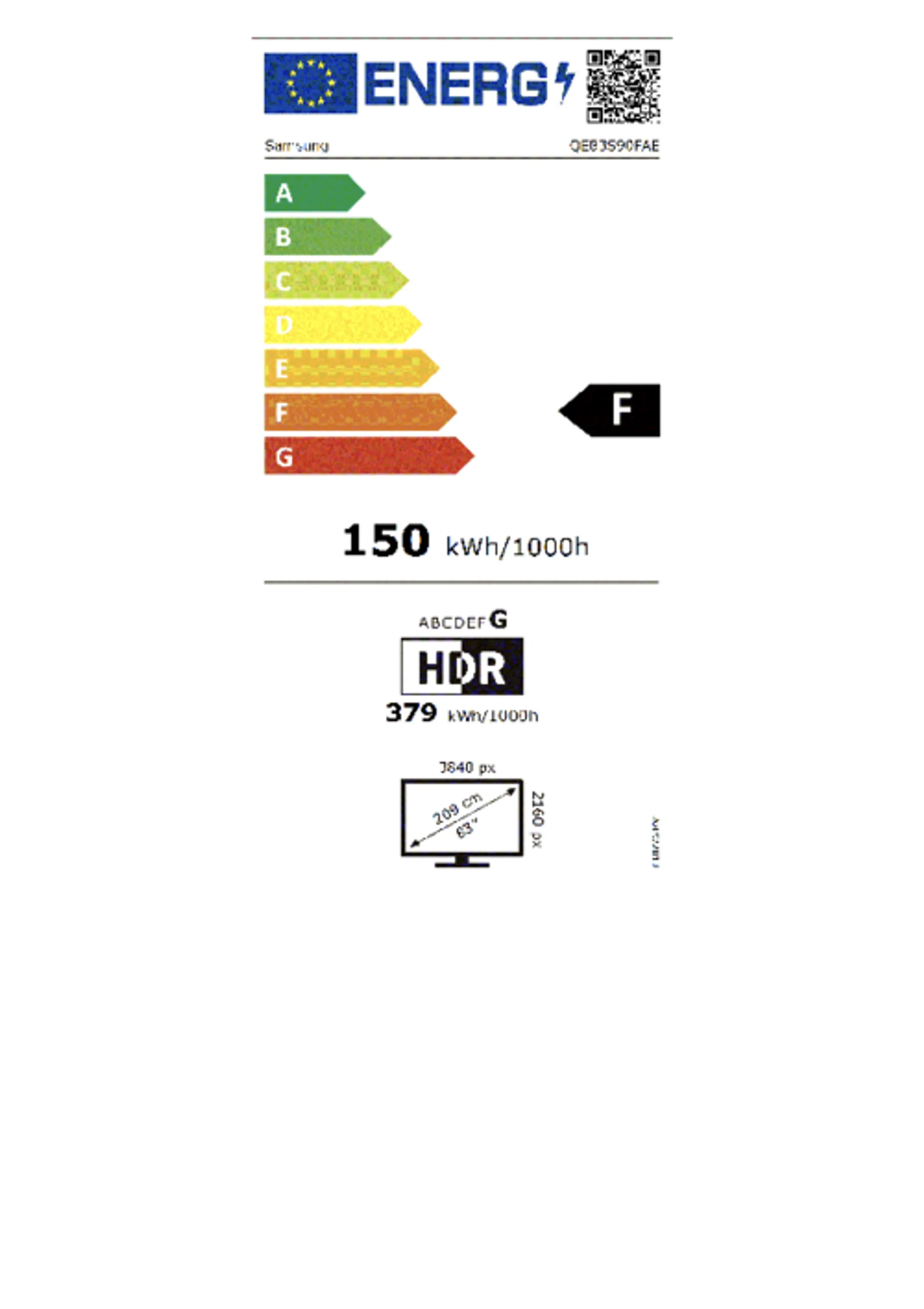 Samsung TV OLED 4K QE83S90FAEXXN - 83 inches image