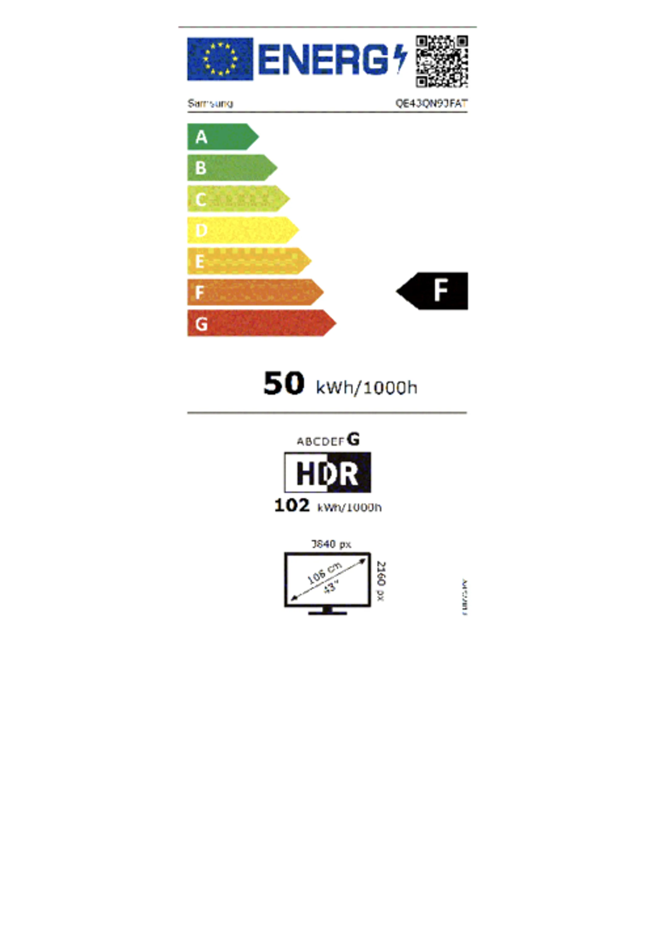 Samsung TV Neo QLED 4K QE43QN92F - 43 inches image