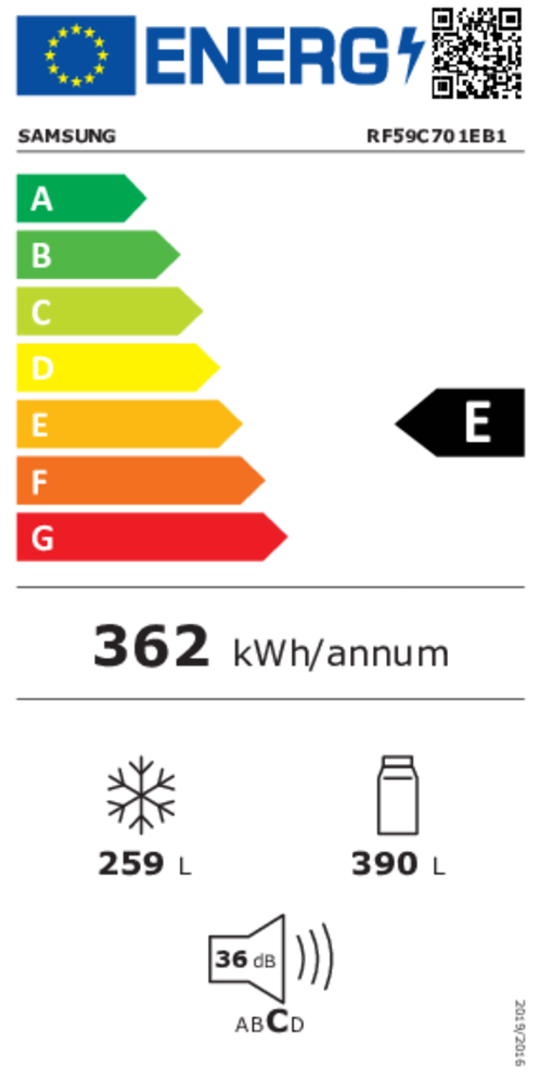 Samsung Frigo Americain French Door RF59C701EB1/EF - Noir image