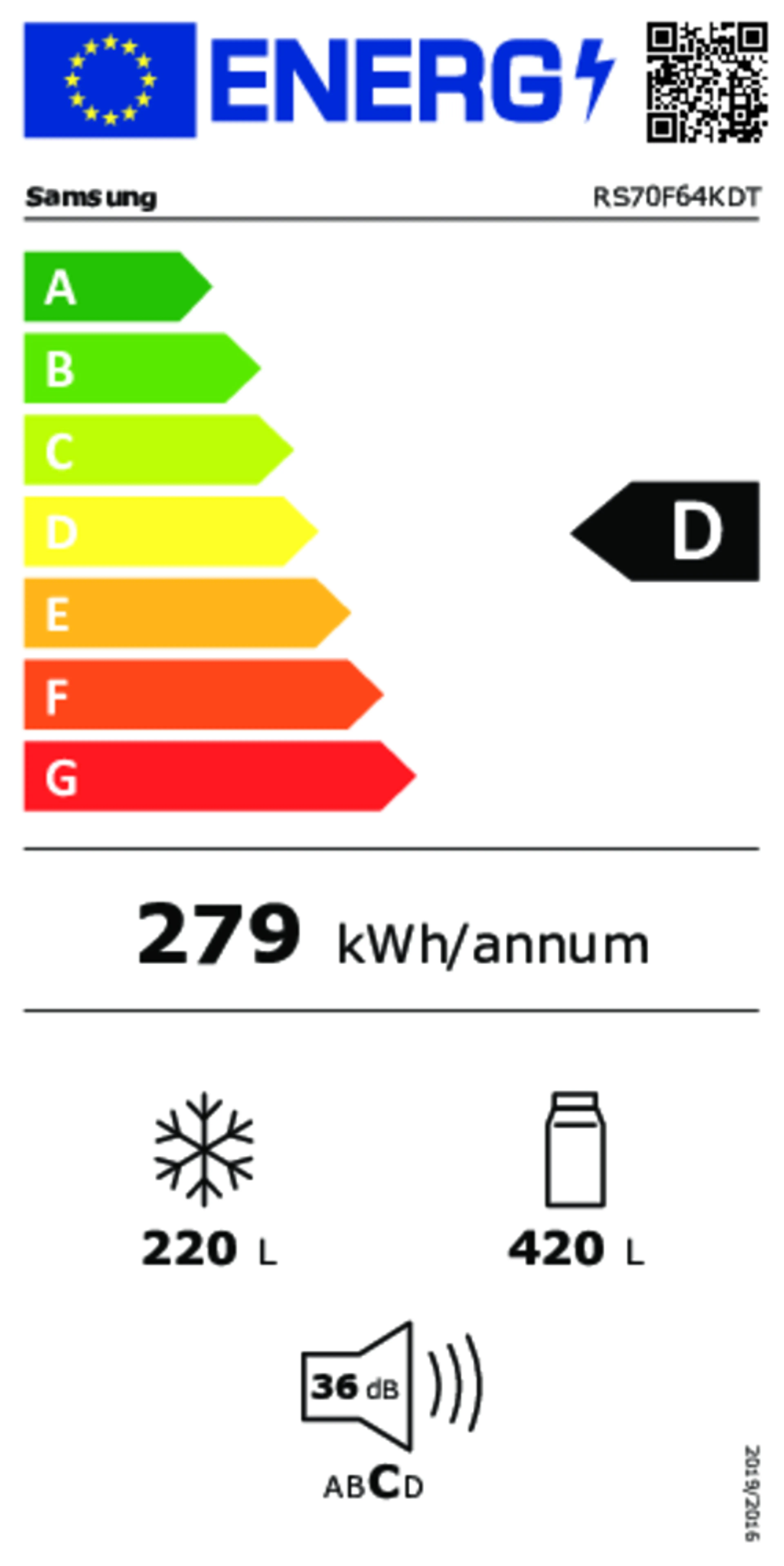 Samsung Frigo américain Serie 7 RS70F64KDTEF - Mat Inox image