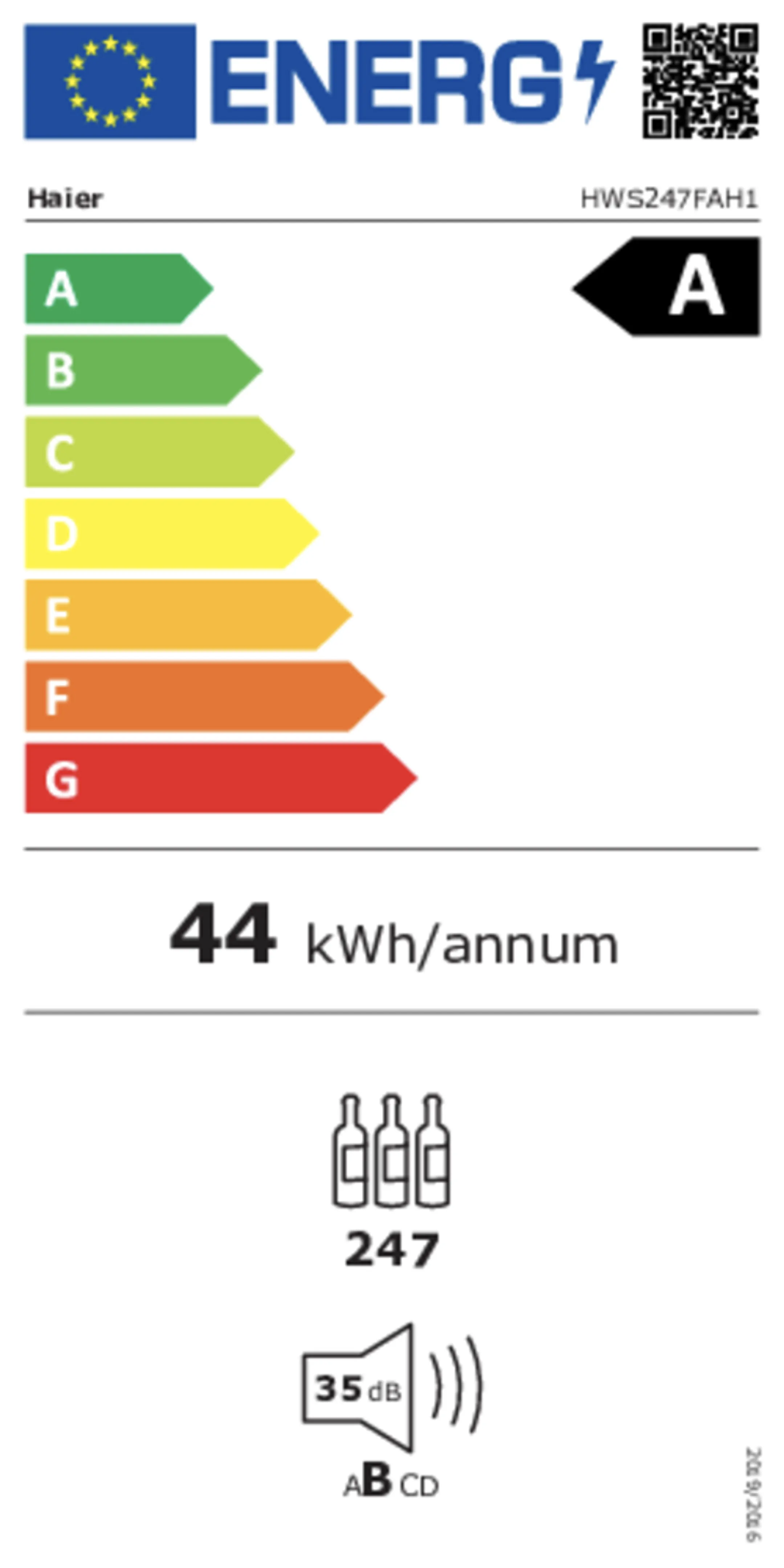 Haier Wine cellar 60 Series 7 HWS247FAH1 - 247 bottles image