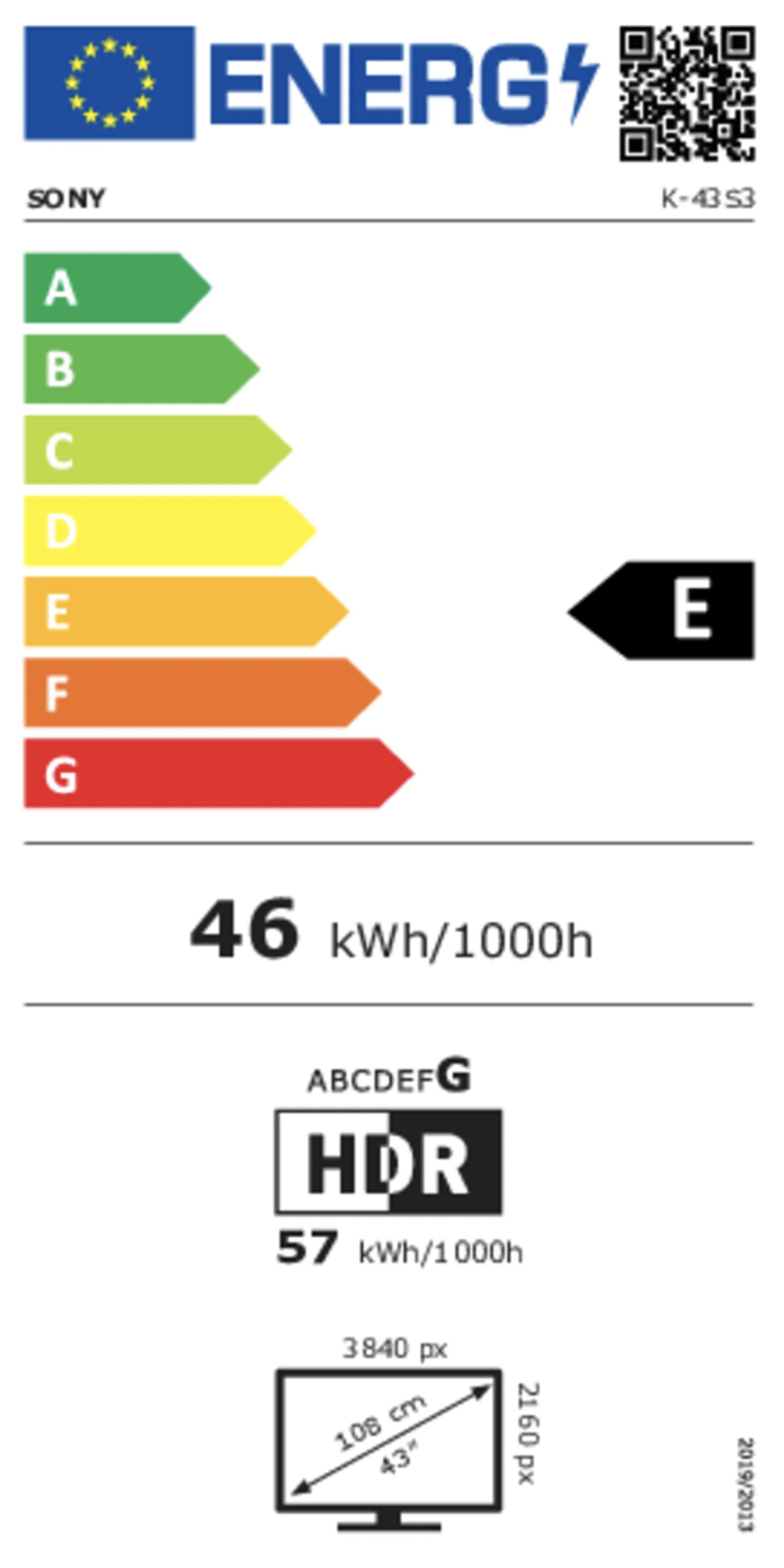 Sony TV LED 4K BRAVIA 3 K43S39BP - 43 pouces image