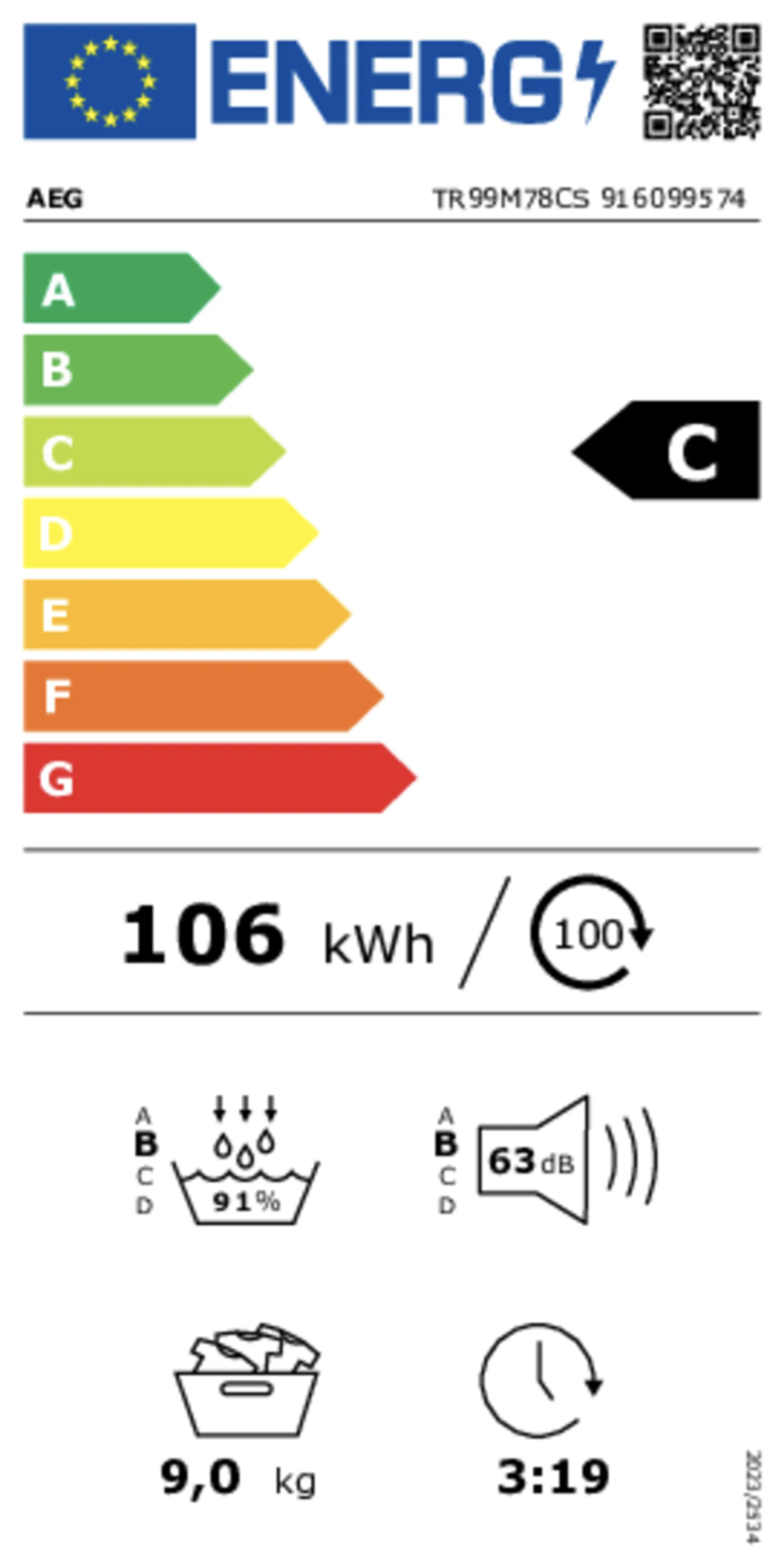 AEG Dryer Série 9000 AbsoluteCare Plus ProSteam- TR98M76C ​ image