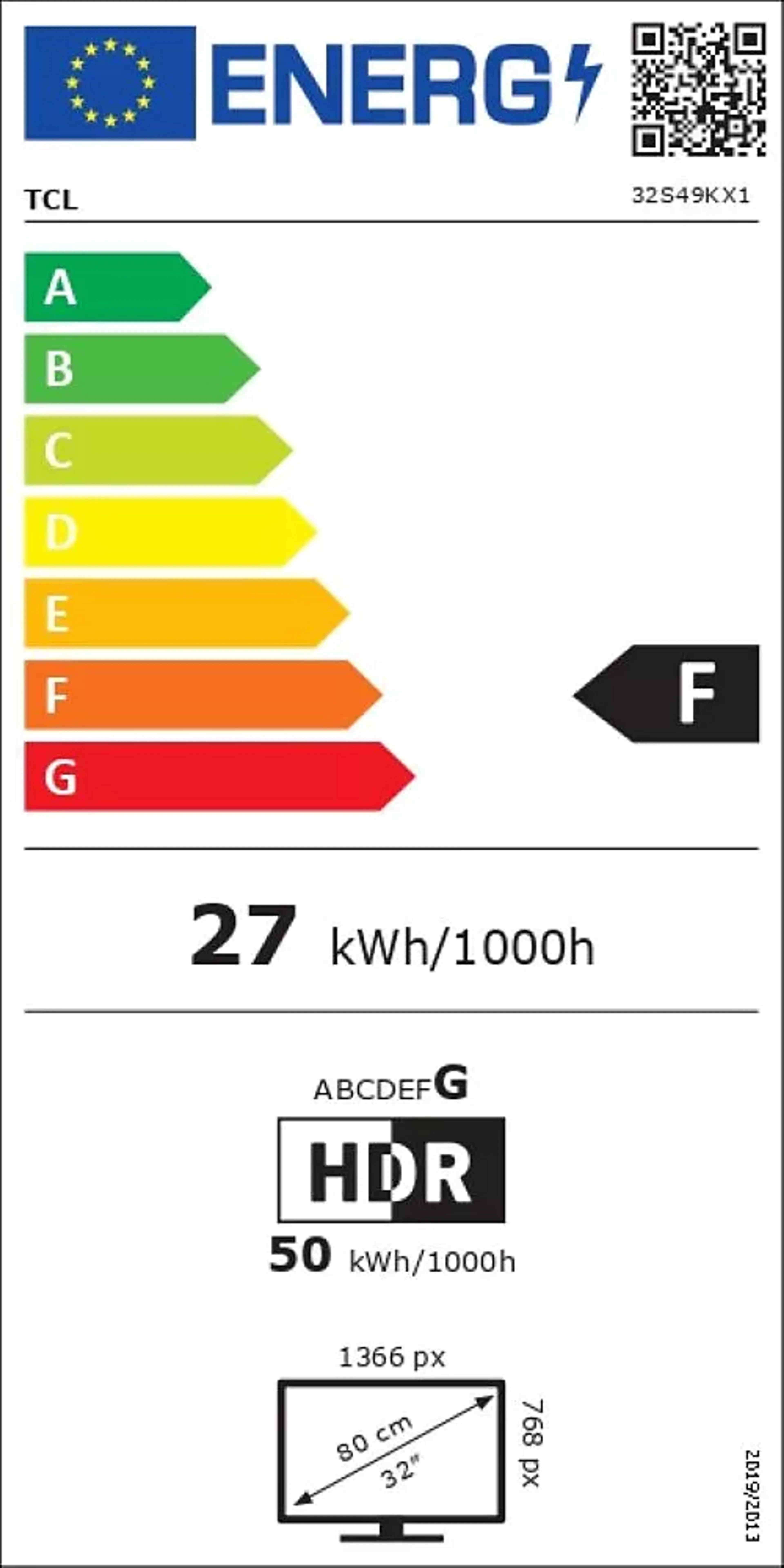 TCL TV QLED HD 32S49K - 32 inches image
