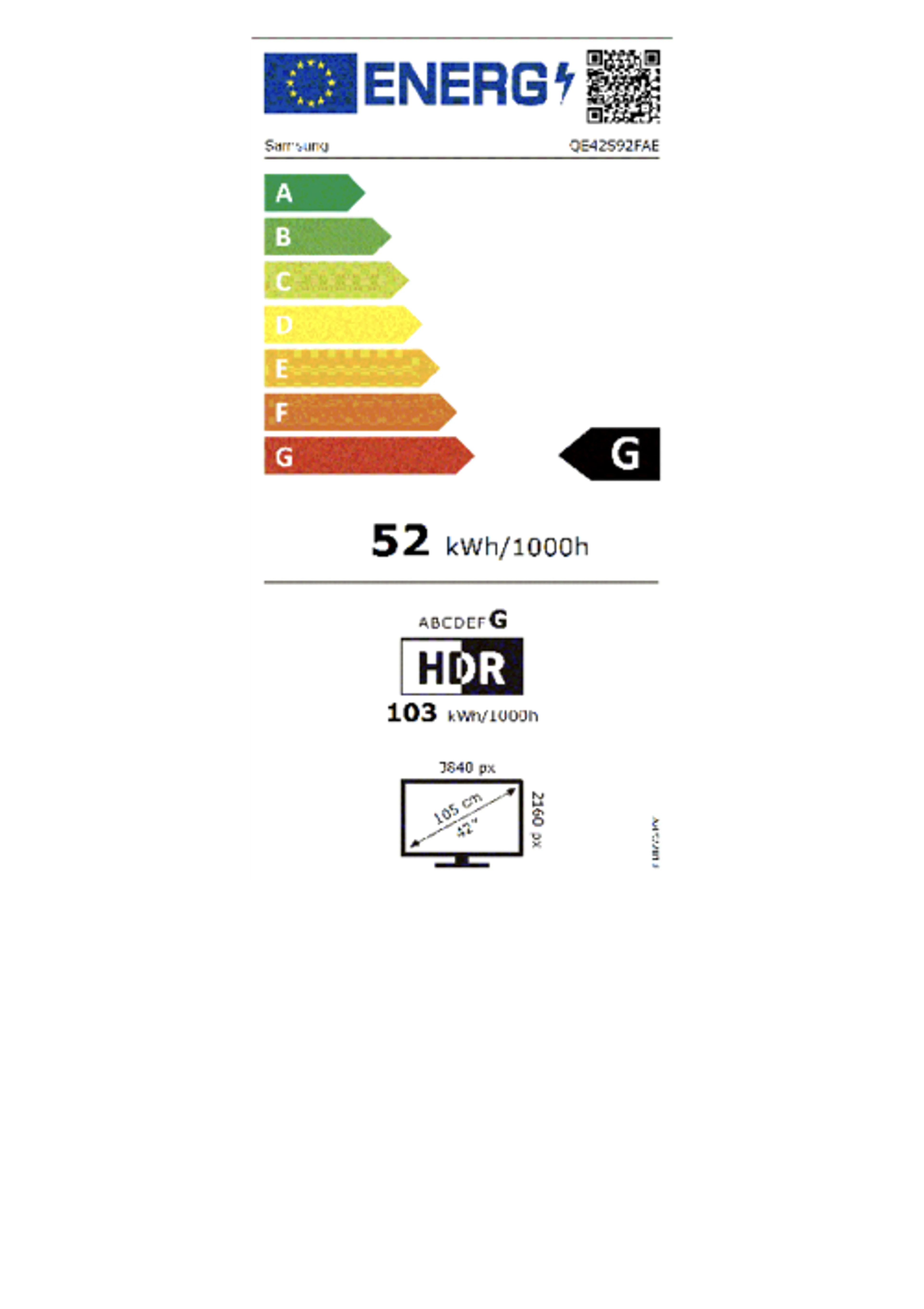 Samsung TV OLED 4K QE42S92F - 42 inches image
