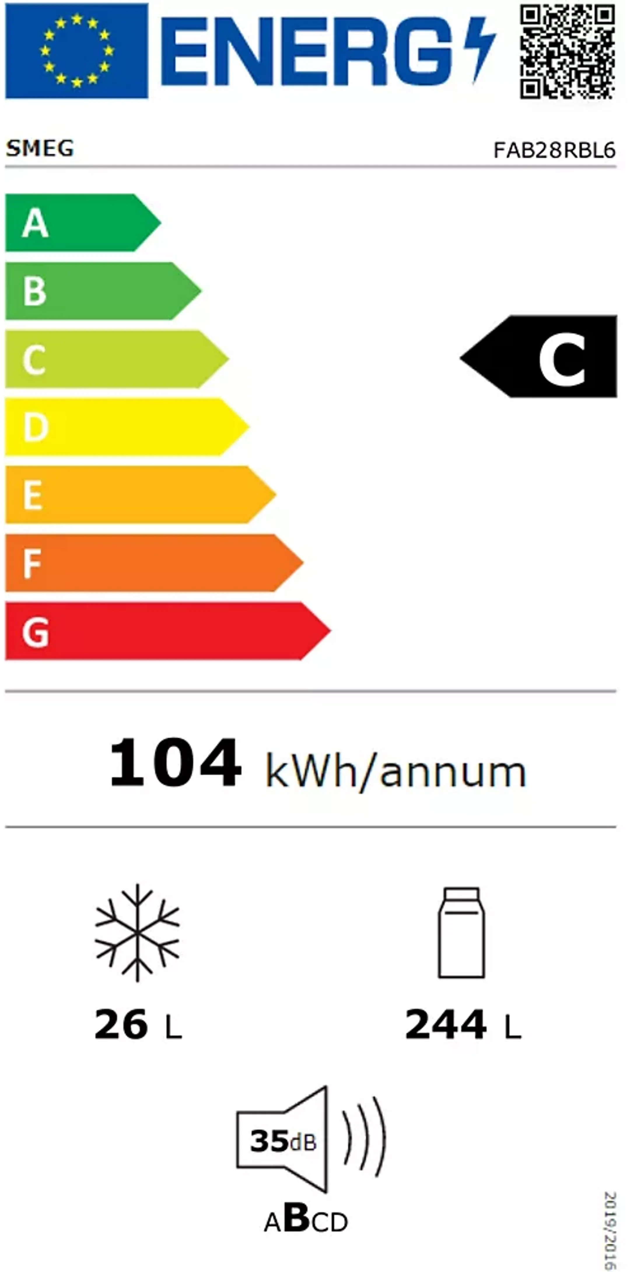 Smeg Kühlschrank FAB28RBL6 - Schwarz image