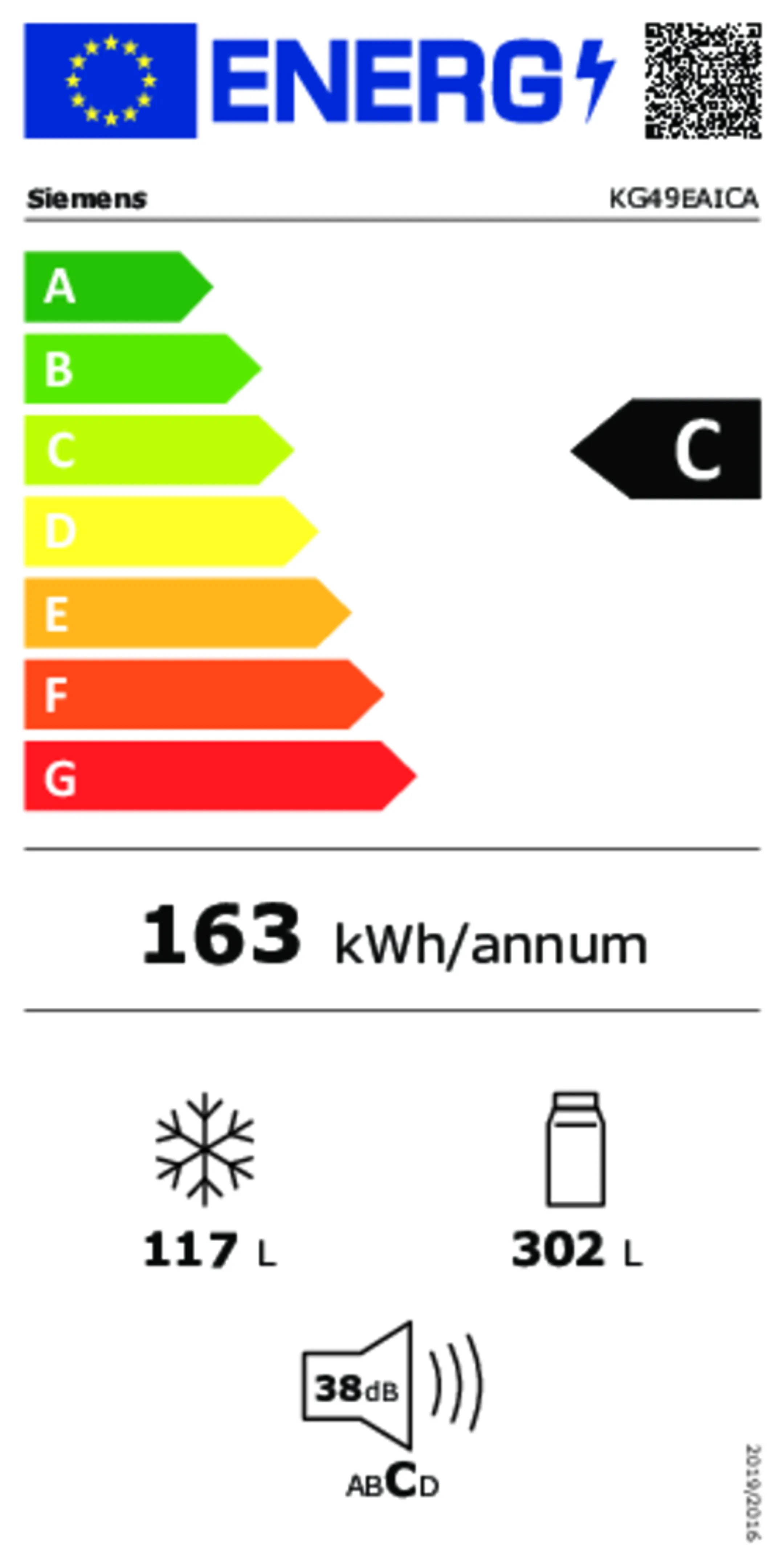 Siemens Combi frigo congélateur iQ500 KG49EAICA image