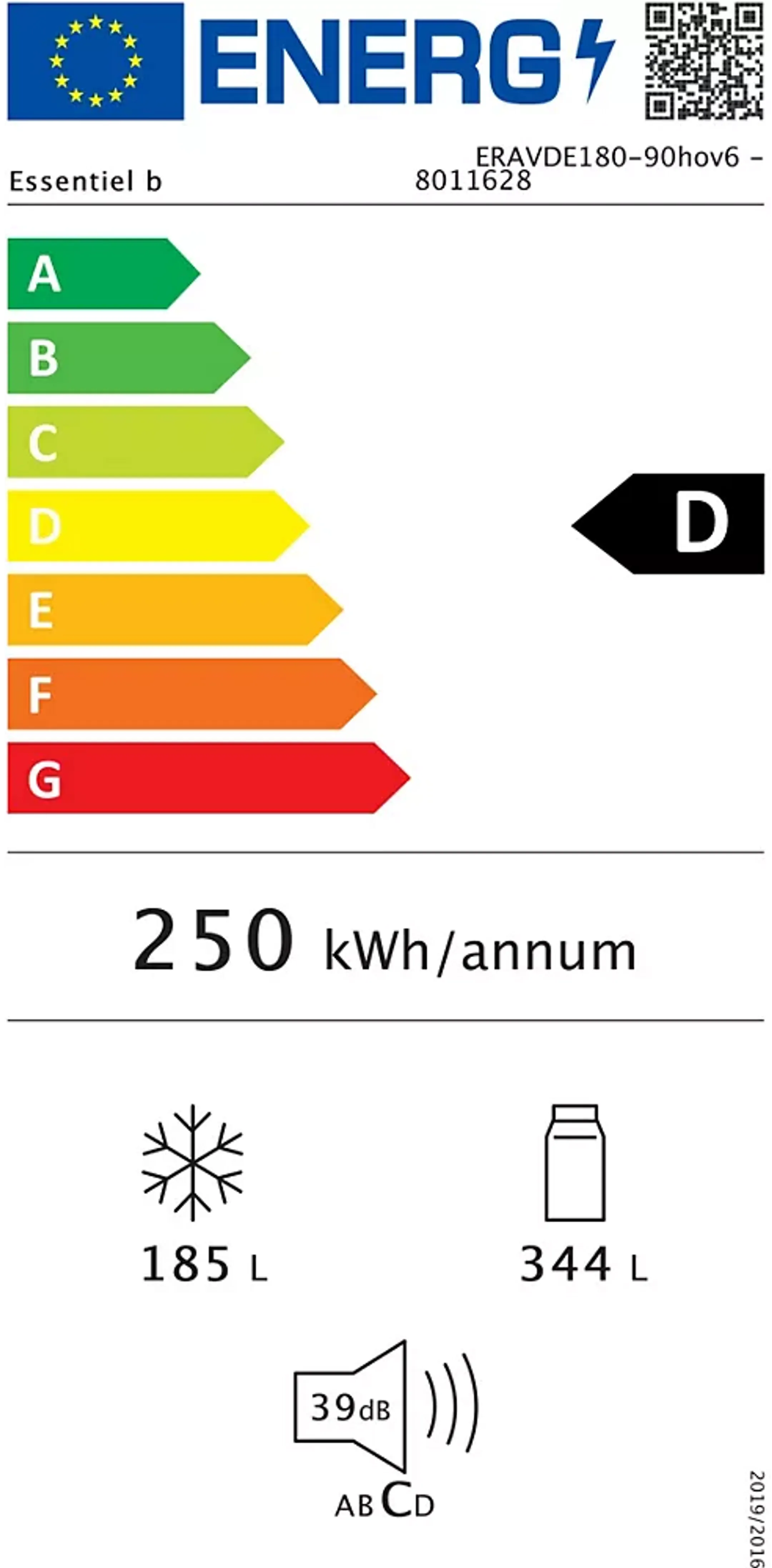 ESSENTIEL-B Frigo américain ERAVDE180-90hov6 image