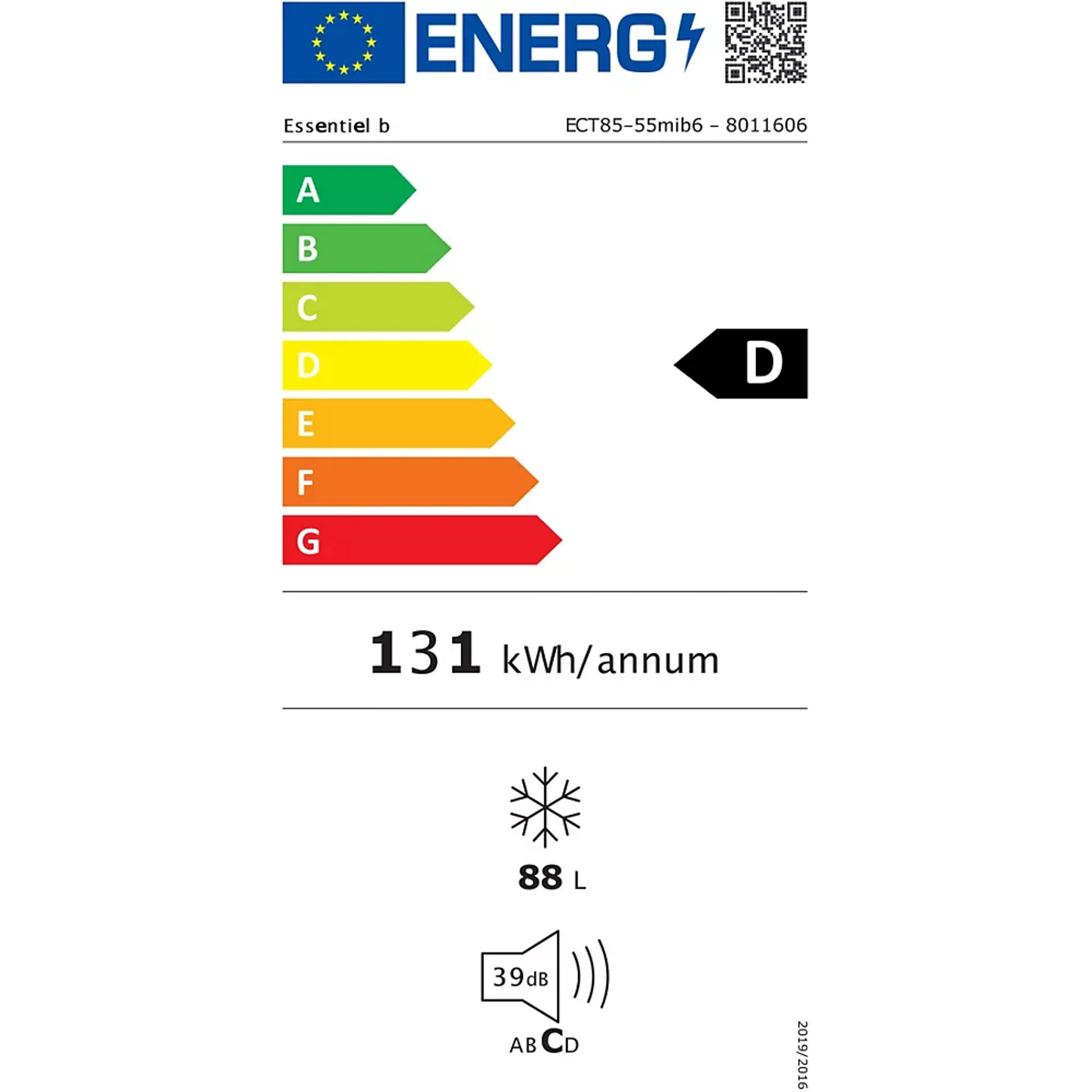 ESSENTIEL-B Congélateur de table ECT85-55mib6 image