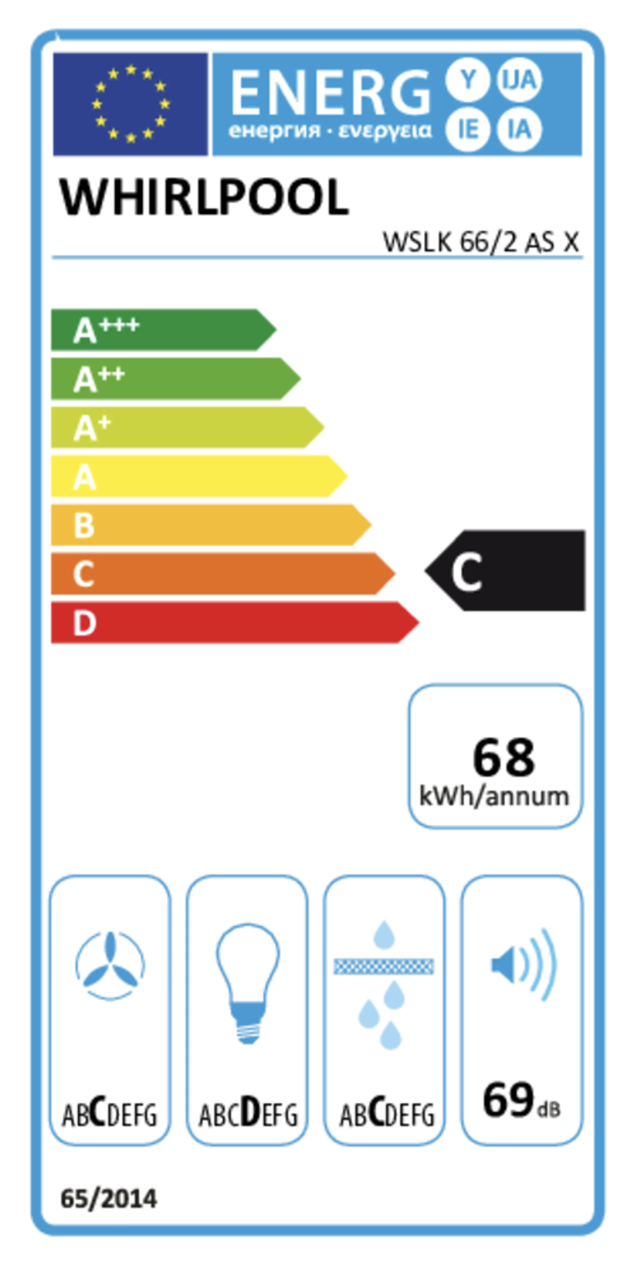 Whirlpool Dunstabzugshaube WSLK 66/2 AS X - Edelstahl image