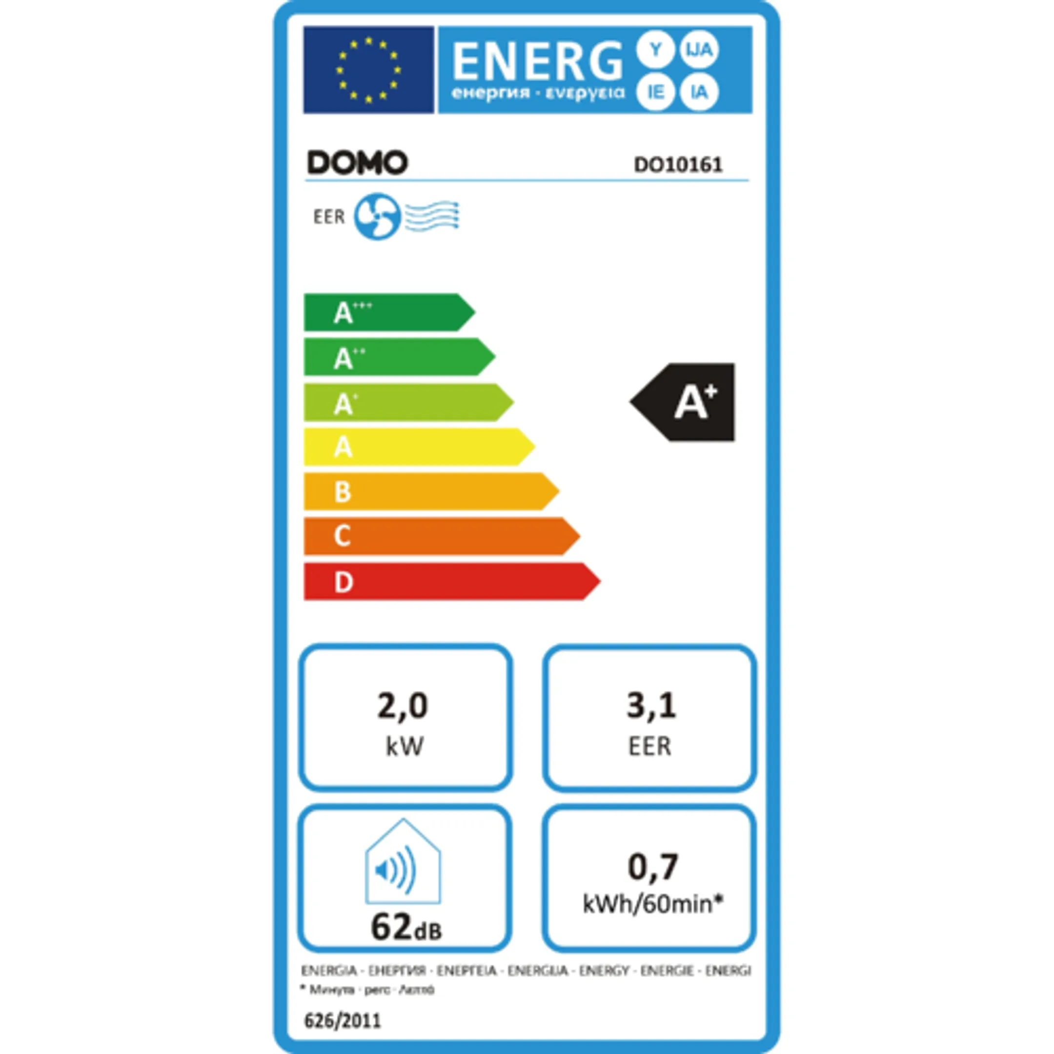 DOMO Climatiseur mobile DO10161 - 7000 BTU image