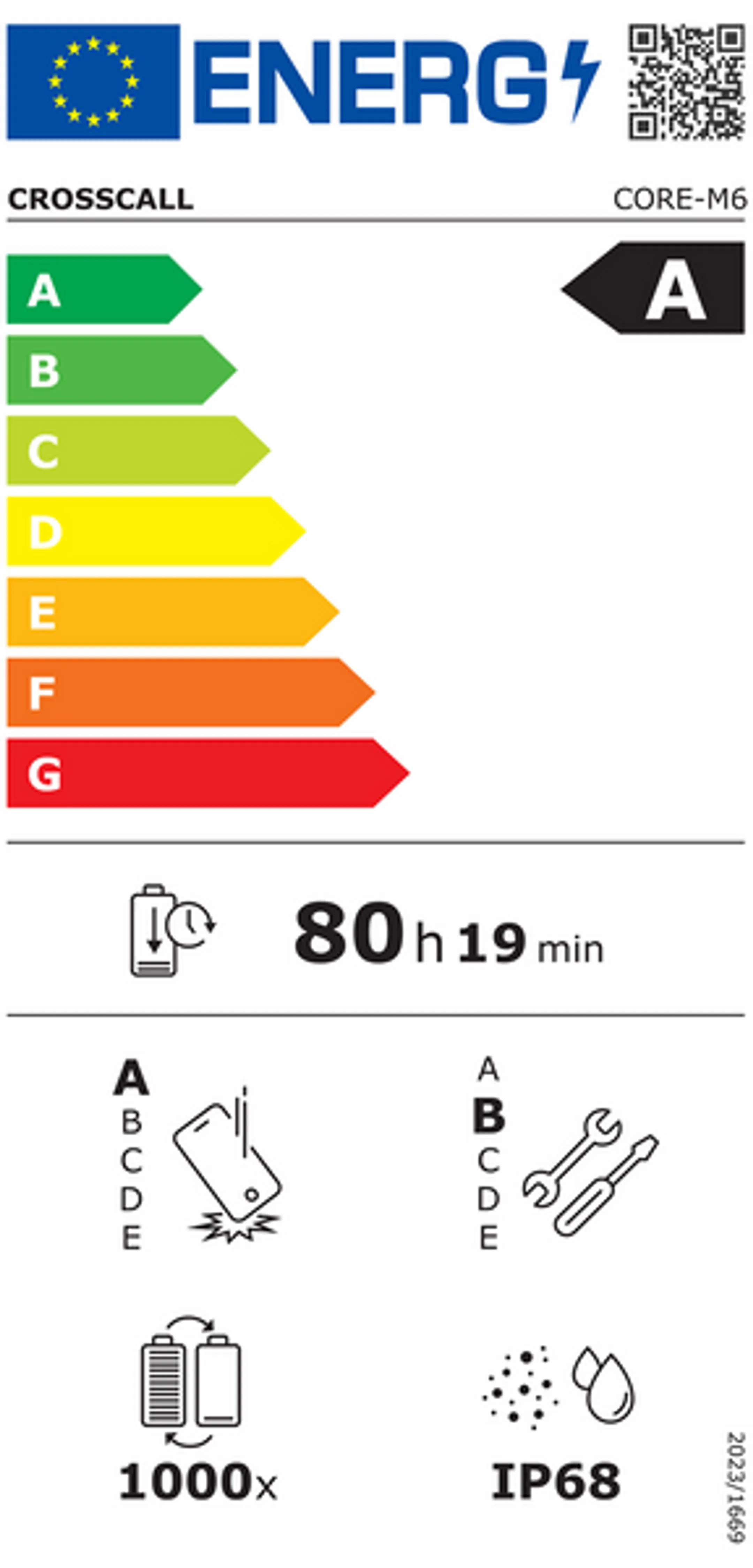 Crosscall Smartphone Core-M6 - 128GB - Black image