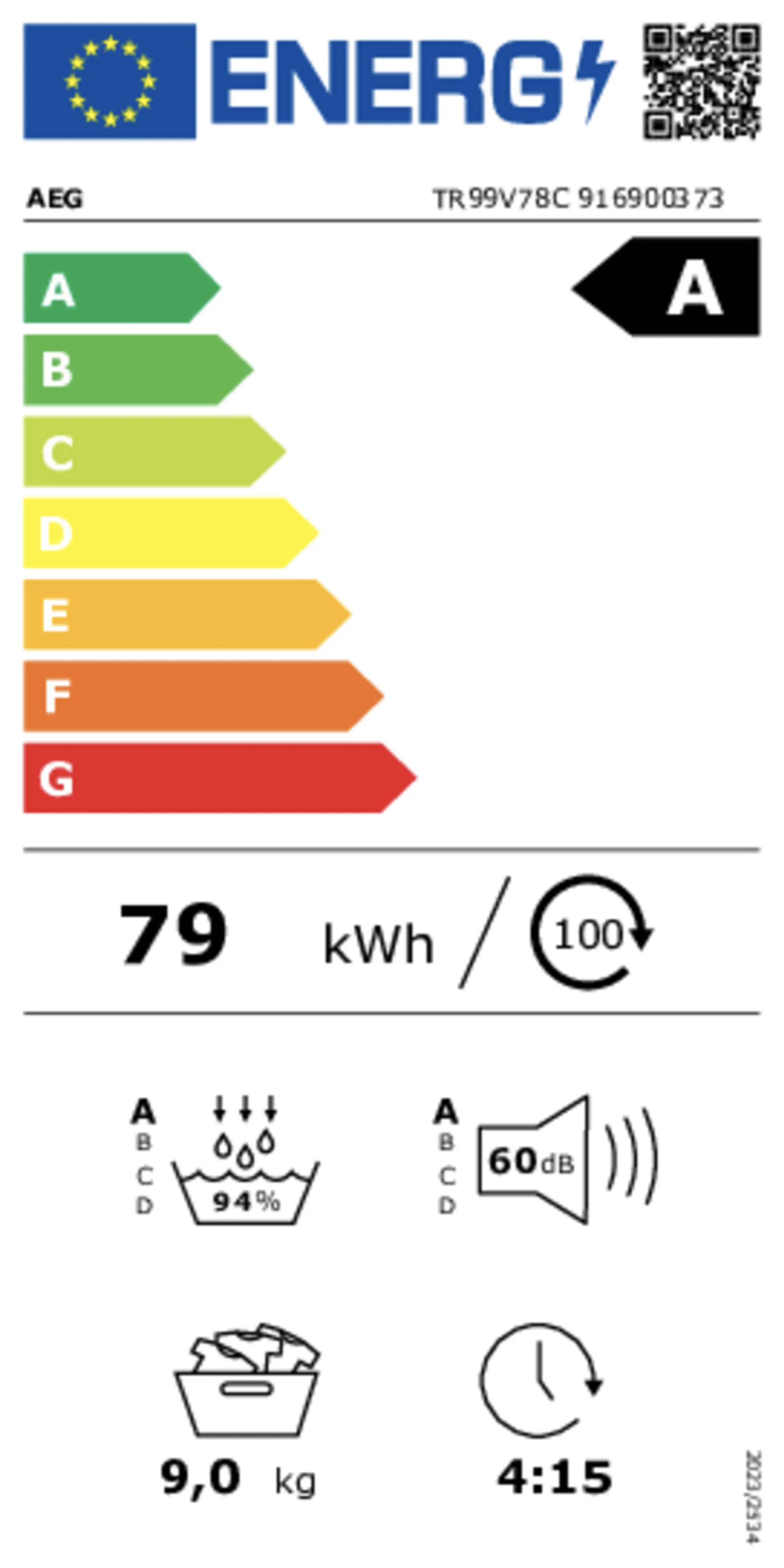 AEG Sèche-linge Pompe à chaleur 9000X AbsoluteCare Pro TR99V78C image