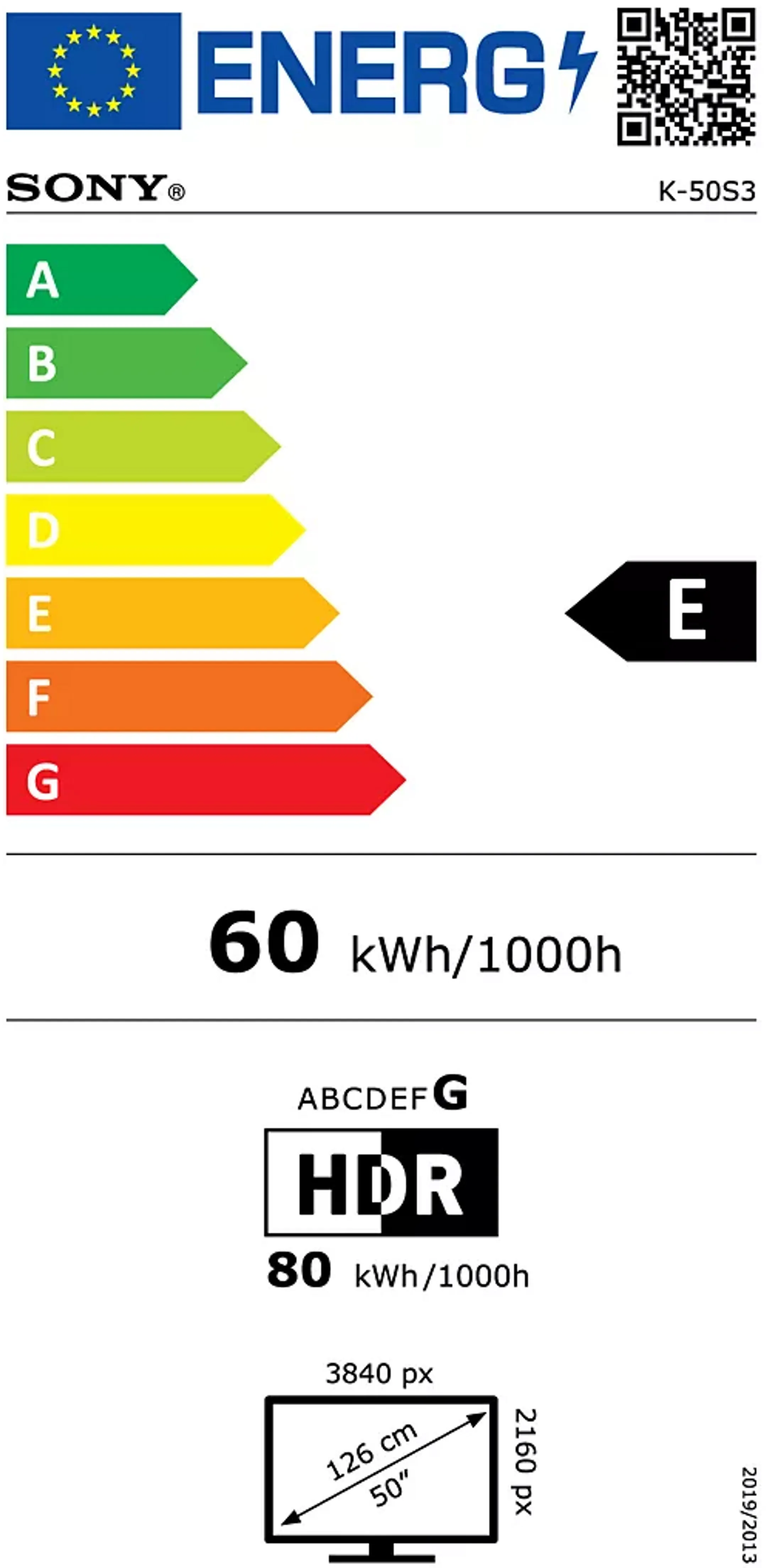 Sony TV LED 4K BRAVIA 3 K50S39B - 50 inches image
