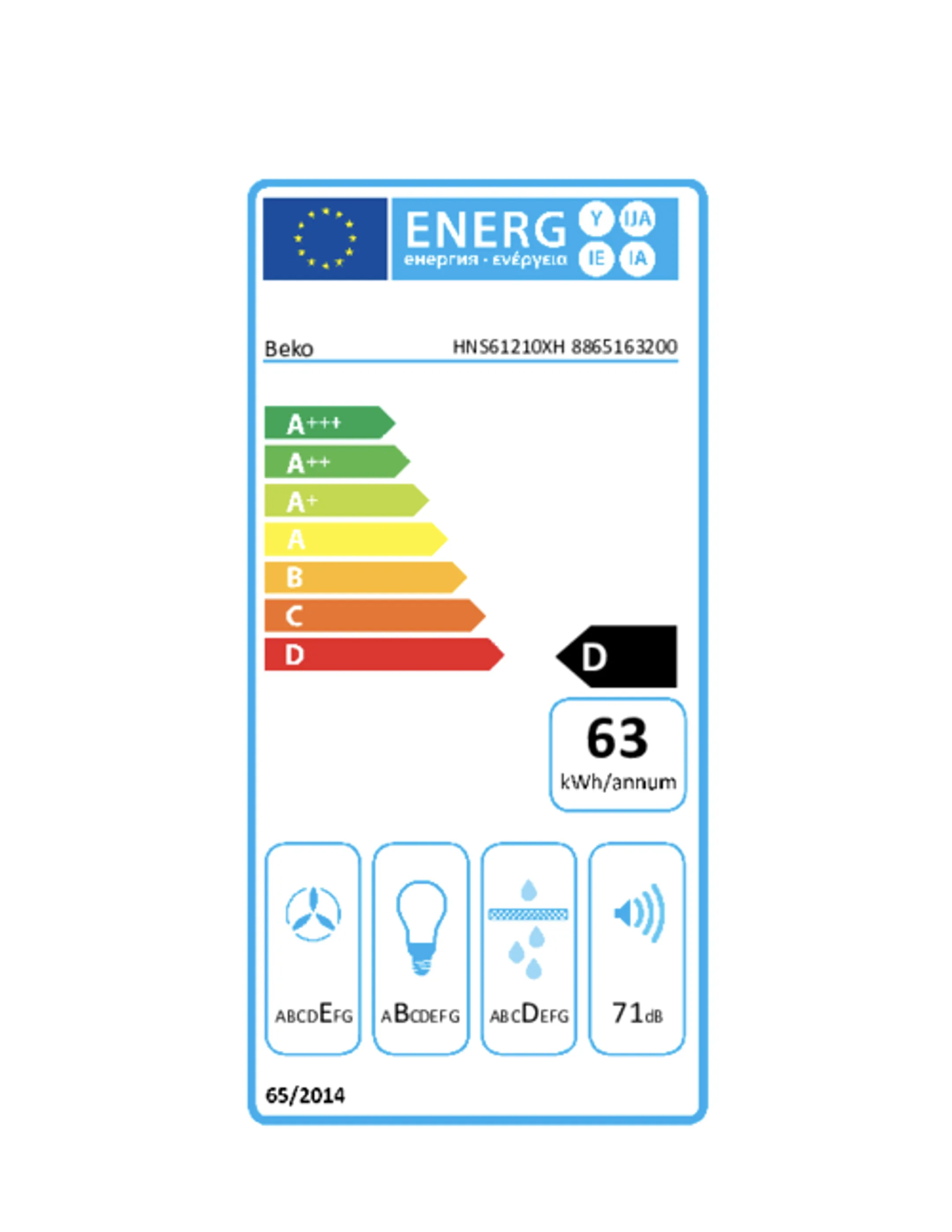 Hotte classique HNS61210XH