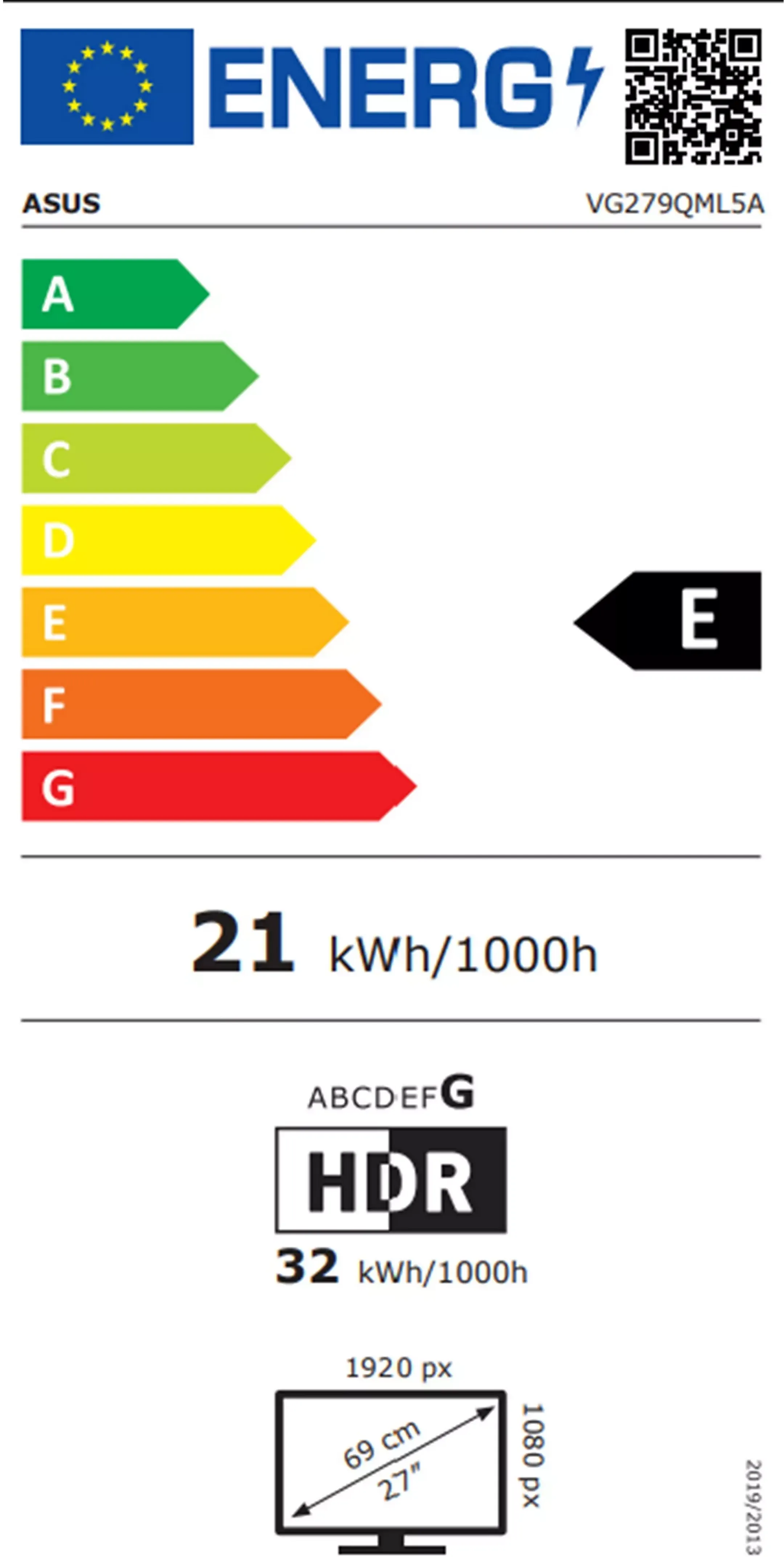 Moniteur Gaming 27" FHD 240Hz TUF Gaming VC279QML5A