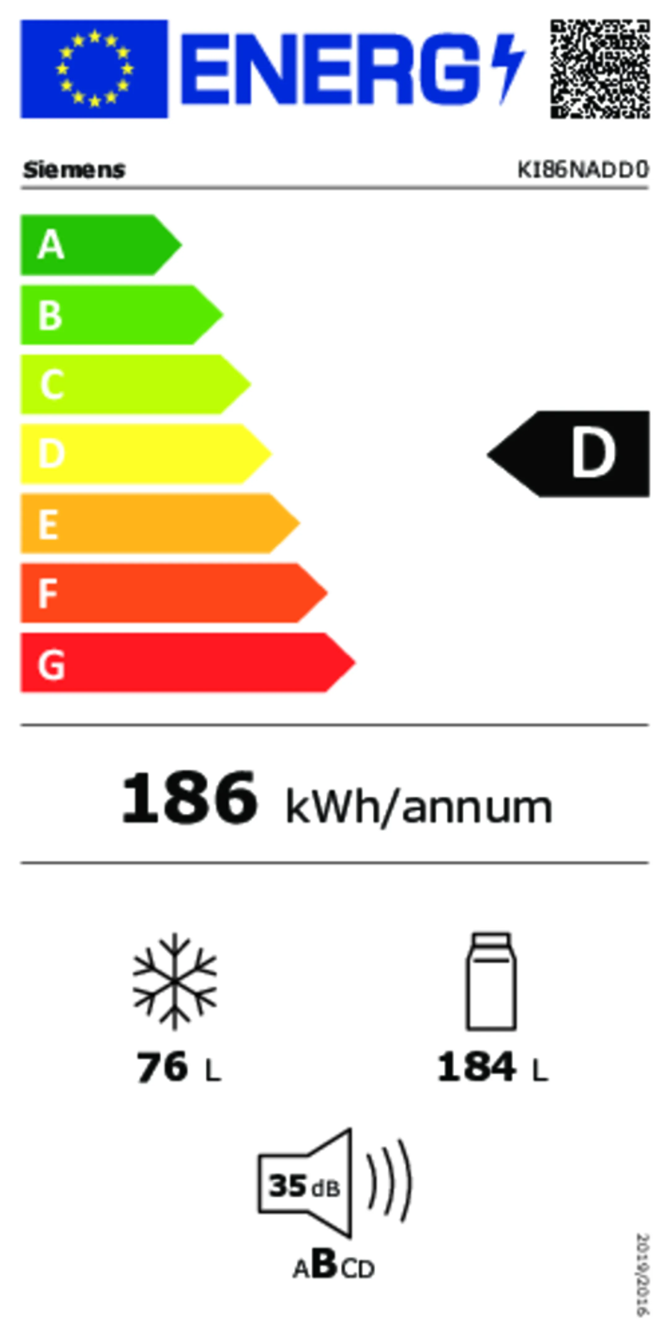 Built-In Fridge-Freezer iQ500 KI86NADD0