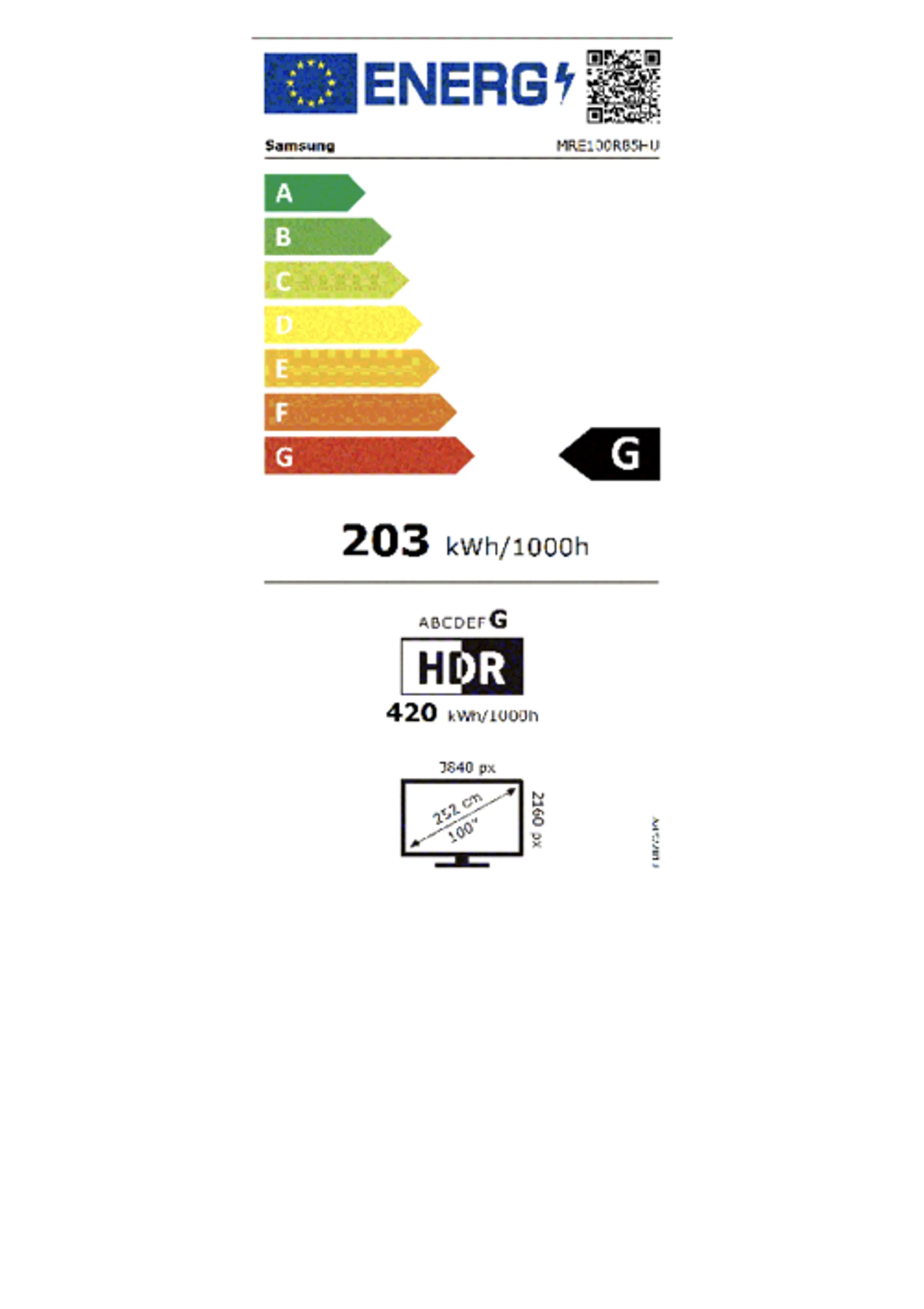 TV Micro RGB 4K MRE100R85HUXXN 100 zoll