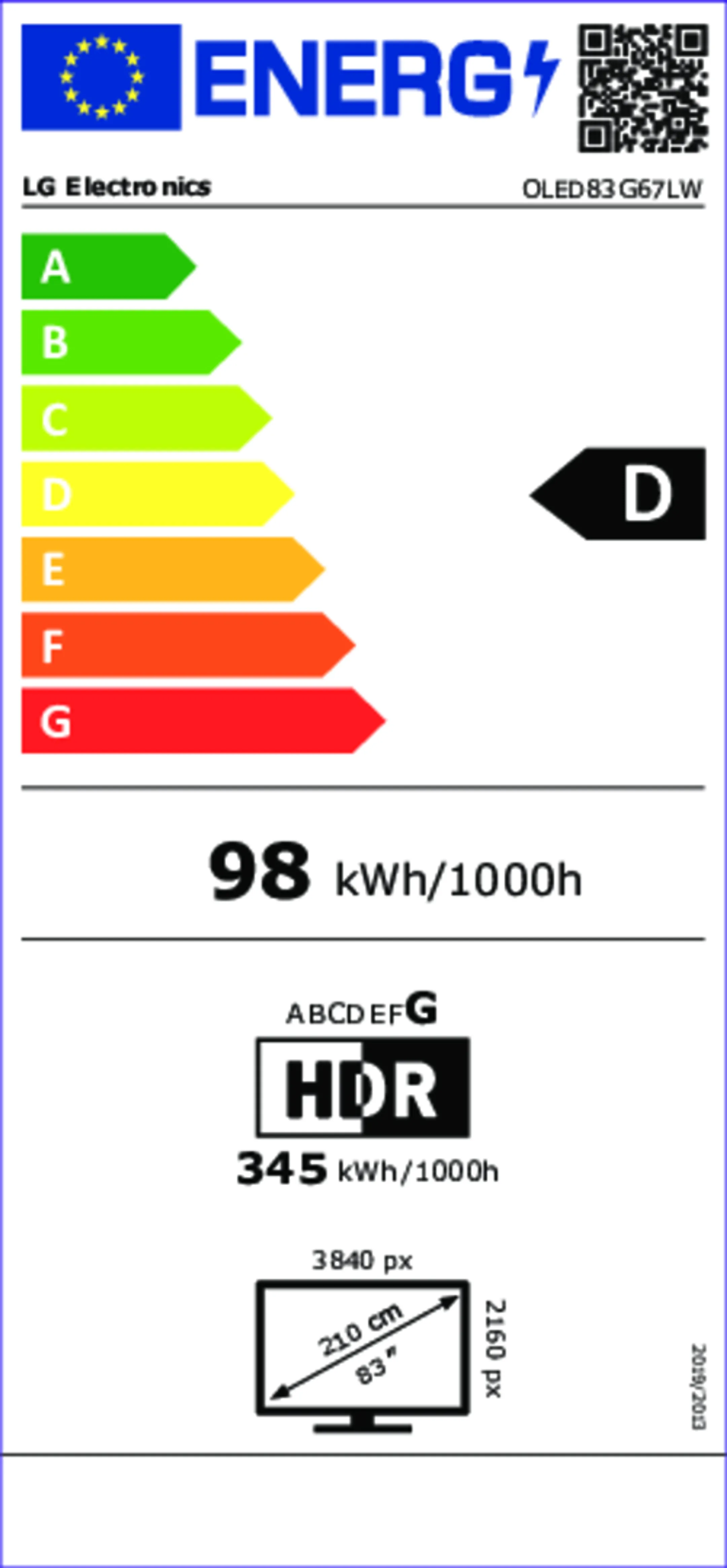 TV OLED evo AI 4K OLED83G67LW 83 inches