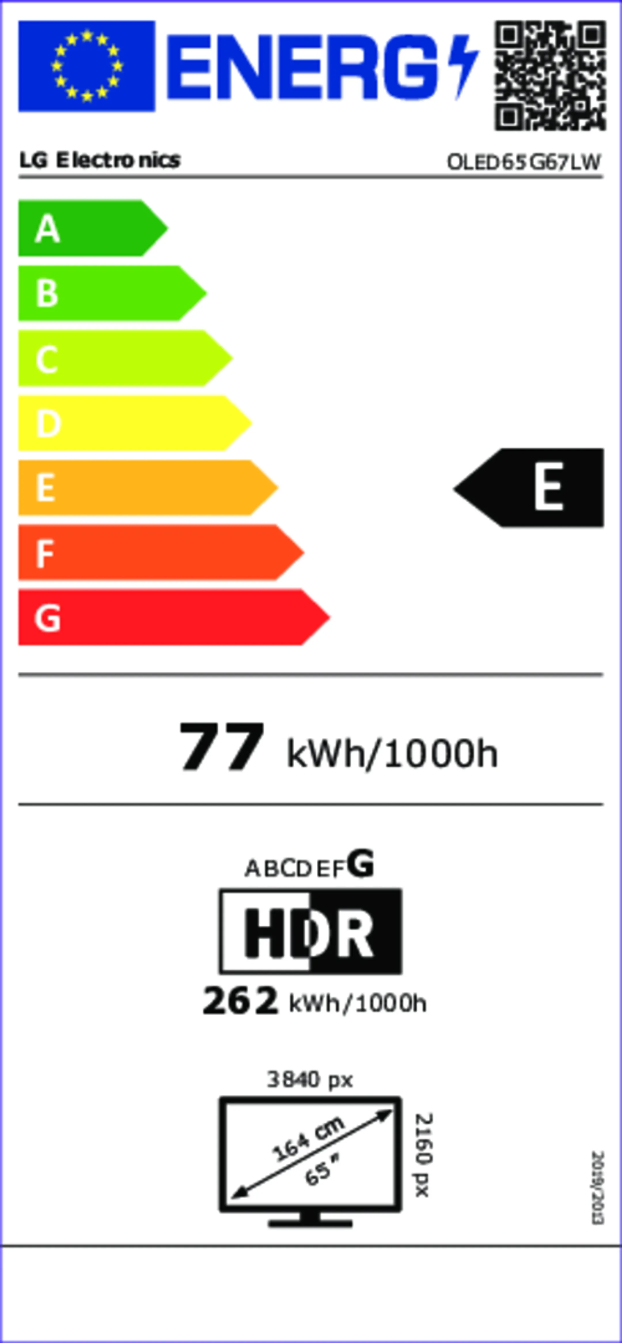 TV OLED evo AI 4K OLED65G67LW 65 inches