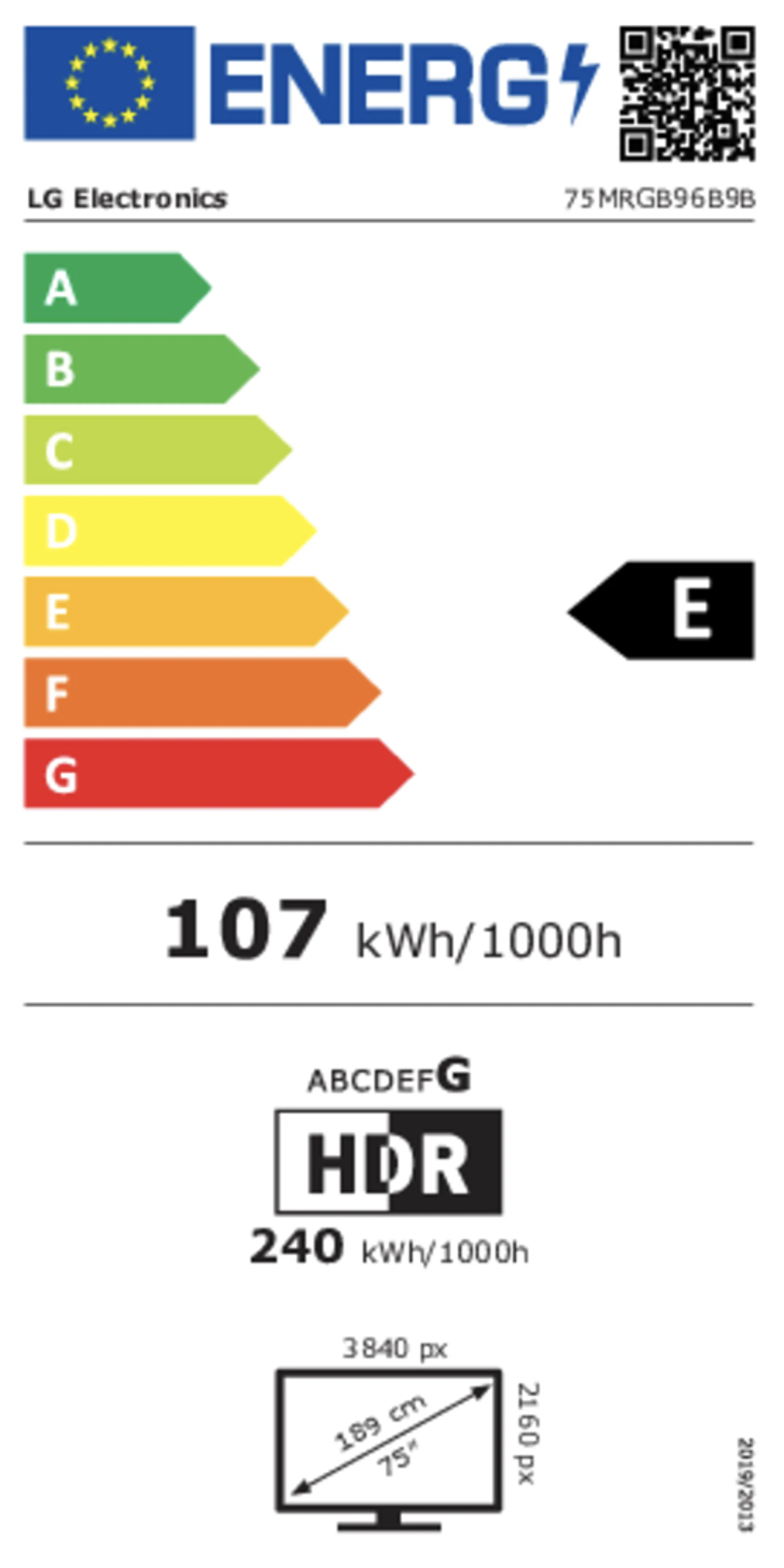 TV Micro RGB evo AI 4K 75MRGB96B9 75 inches