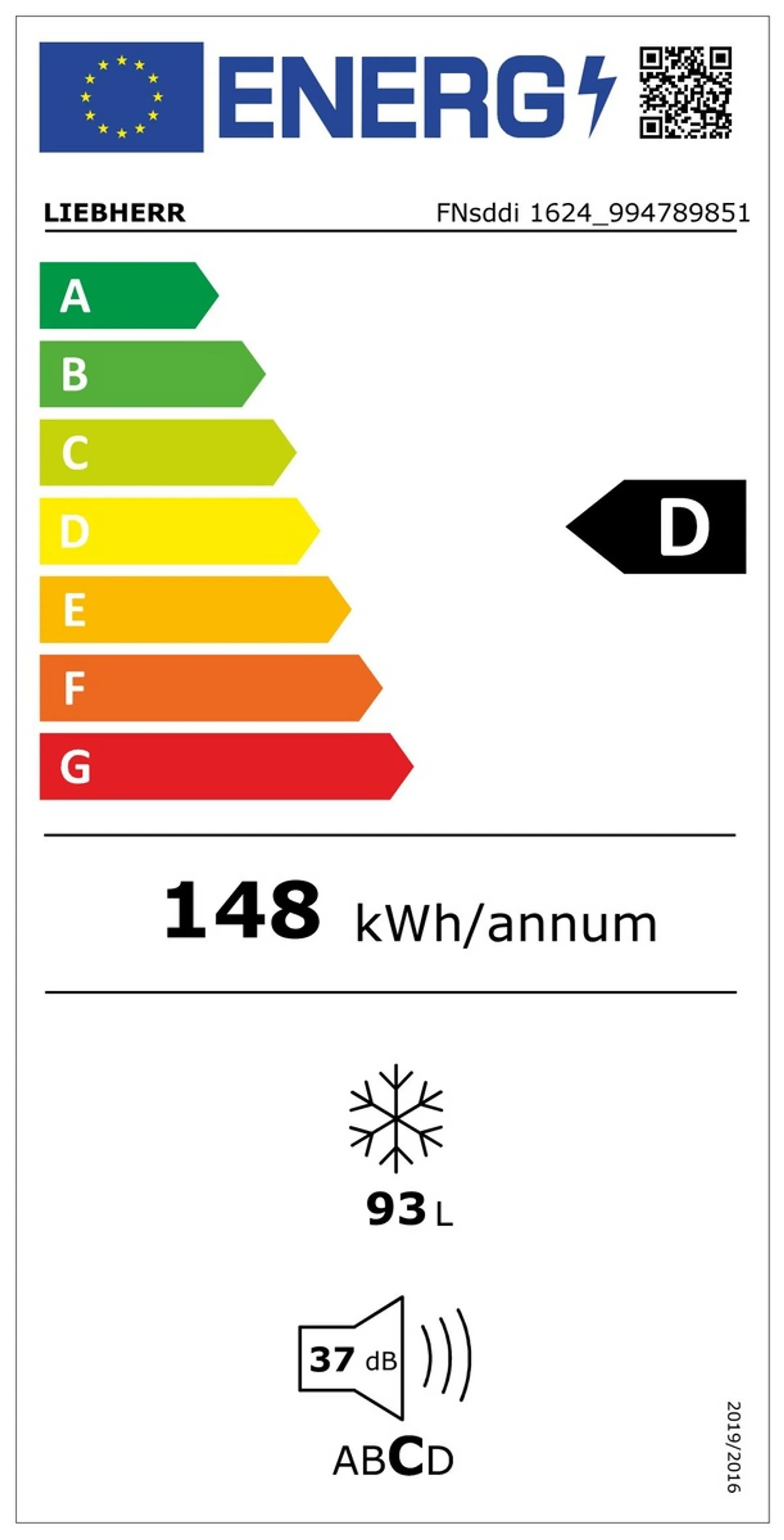 Congélateur de table NoFrost FNsddi 1624 Plus