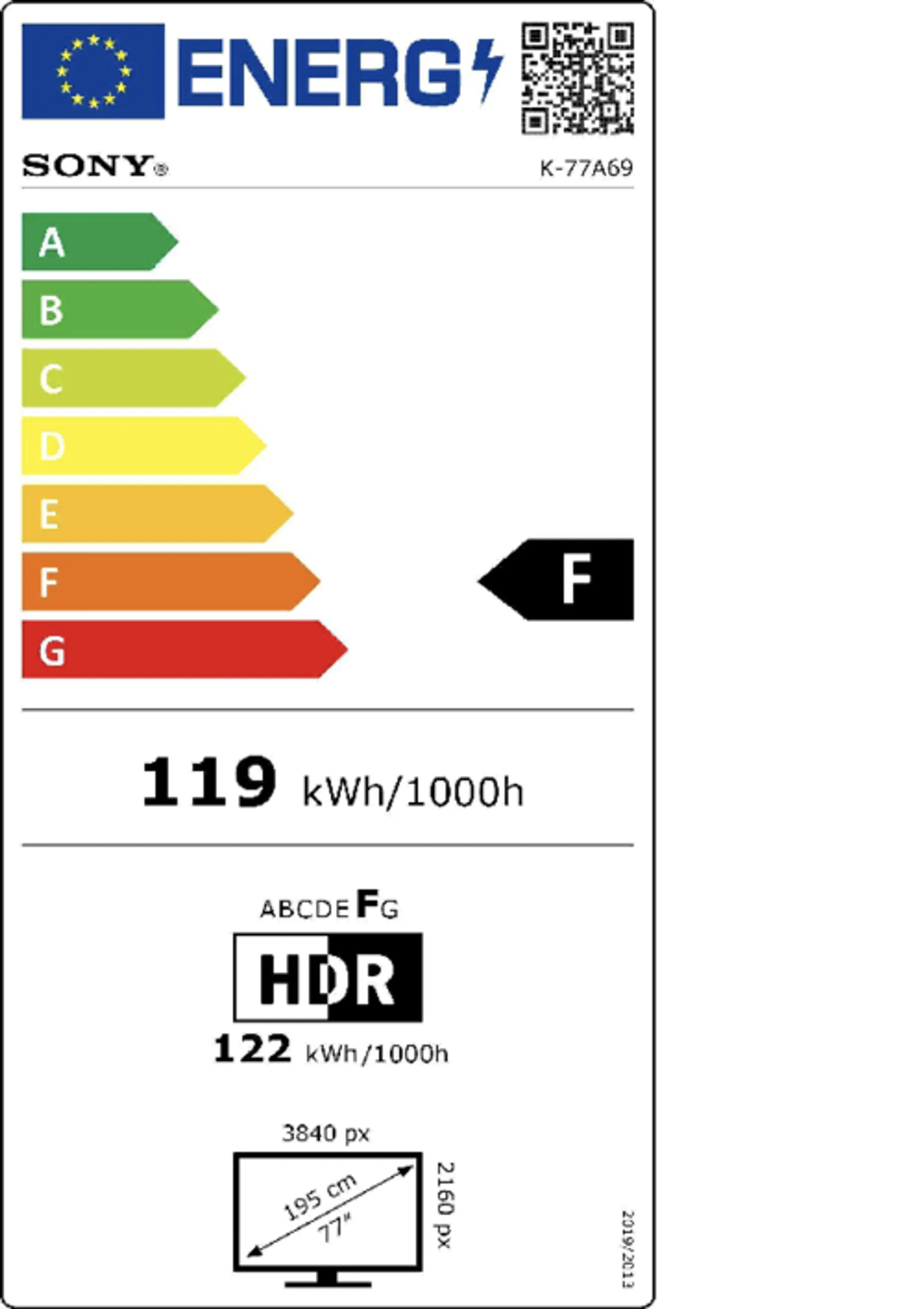 TV OLED 4K Bravia 6 K77A69PB 77 zoll