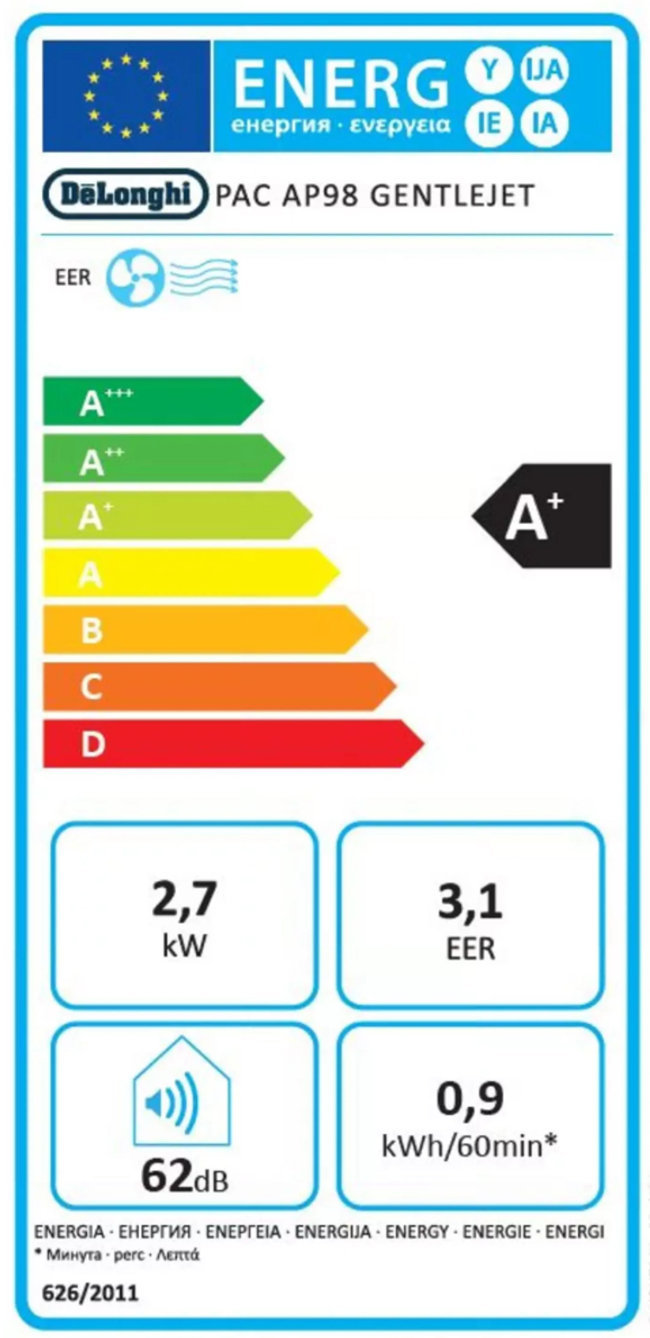 De'Longhi Mobile Klimaanlage Pinguino PAC AP98 GentleJet image