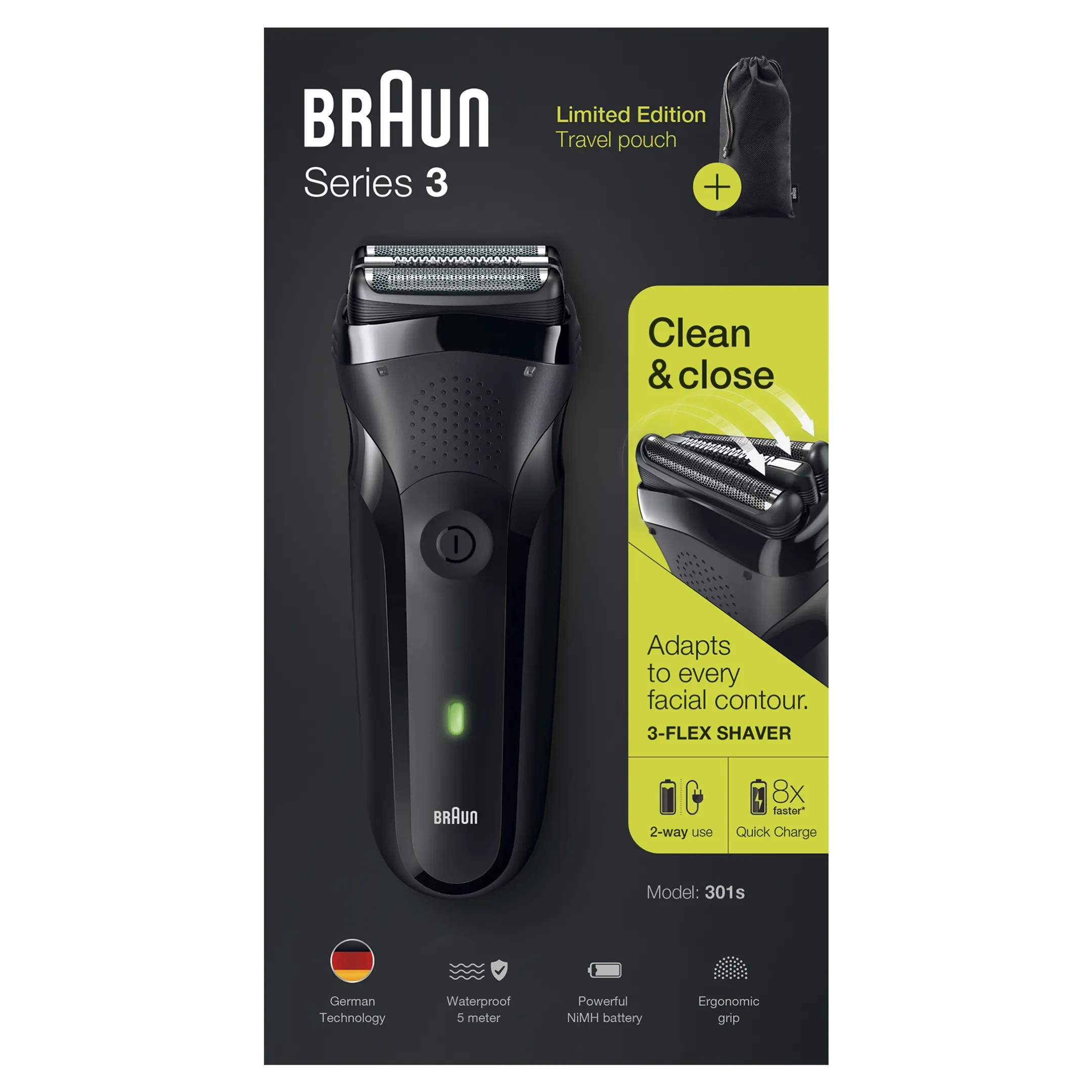 Braun Electric Shaver Series 3 301 image