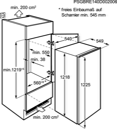 Zanussi Frigo encastrable ZBA23042SA