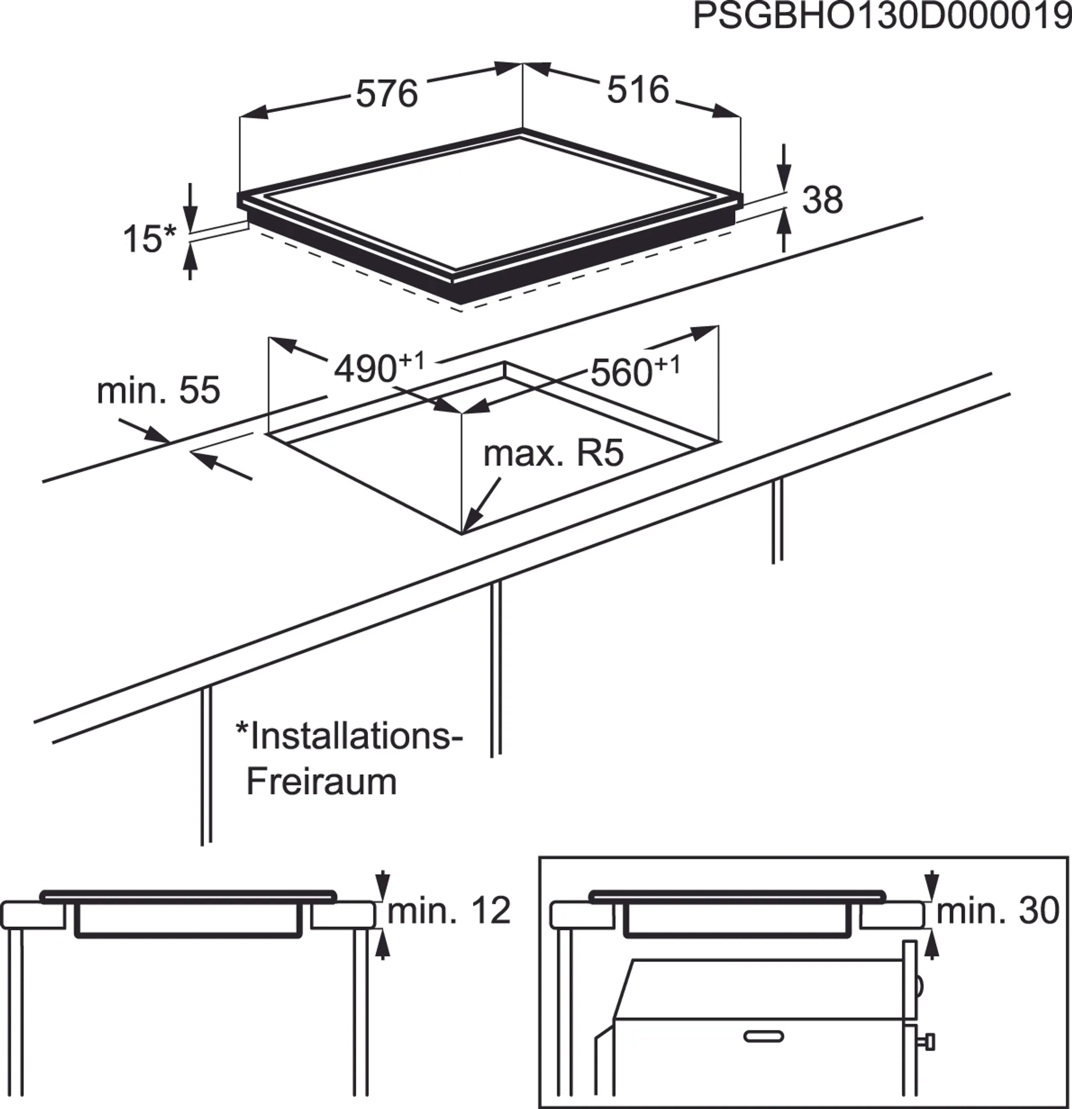 AEG Taque vitrocéramique HK654850XB Hob2Hood image