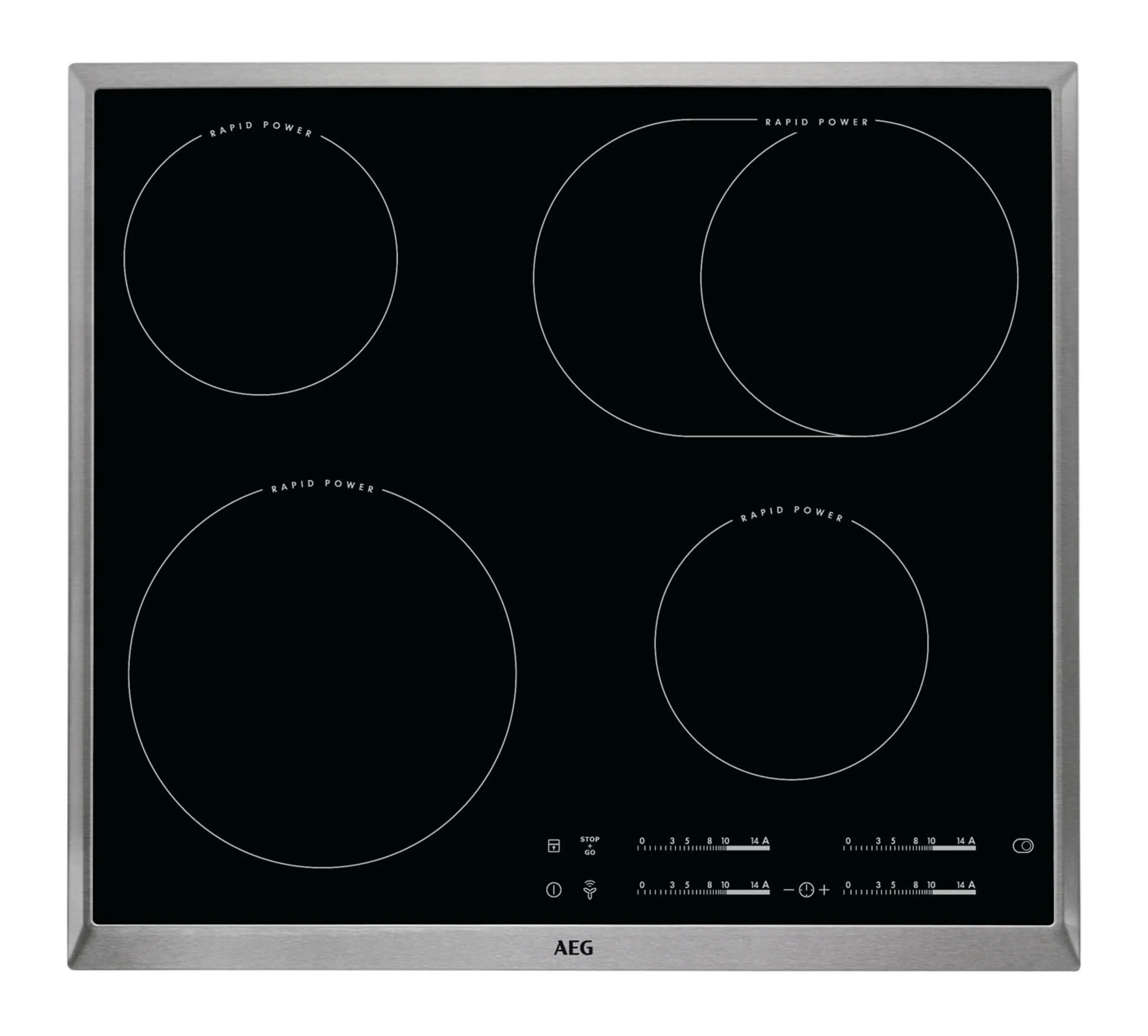 AEG HK654850XB Taque de cuisson vitrocéramique Hob2Hood